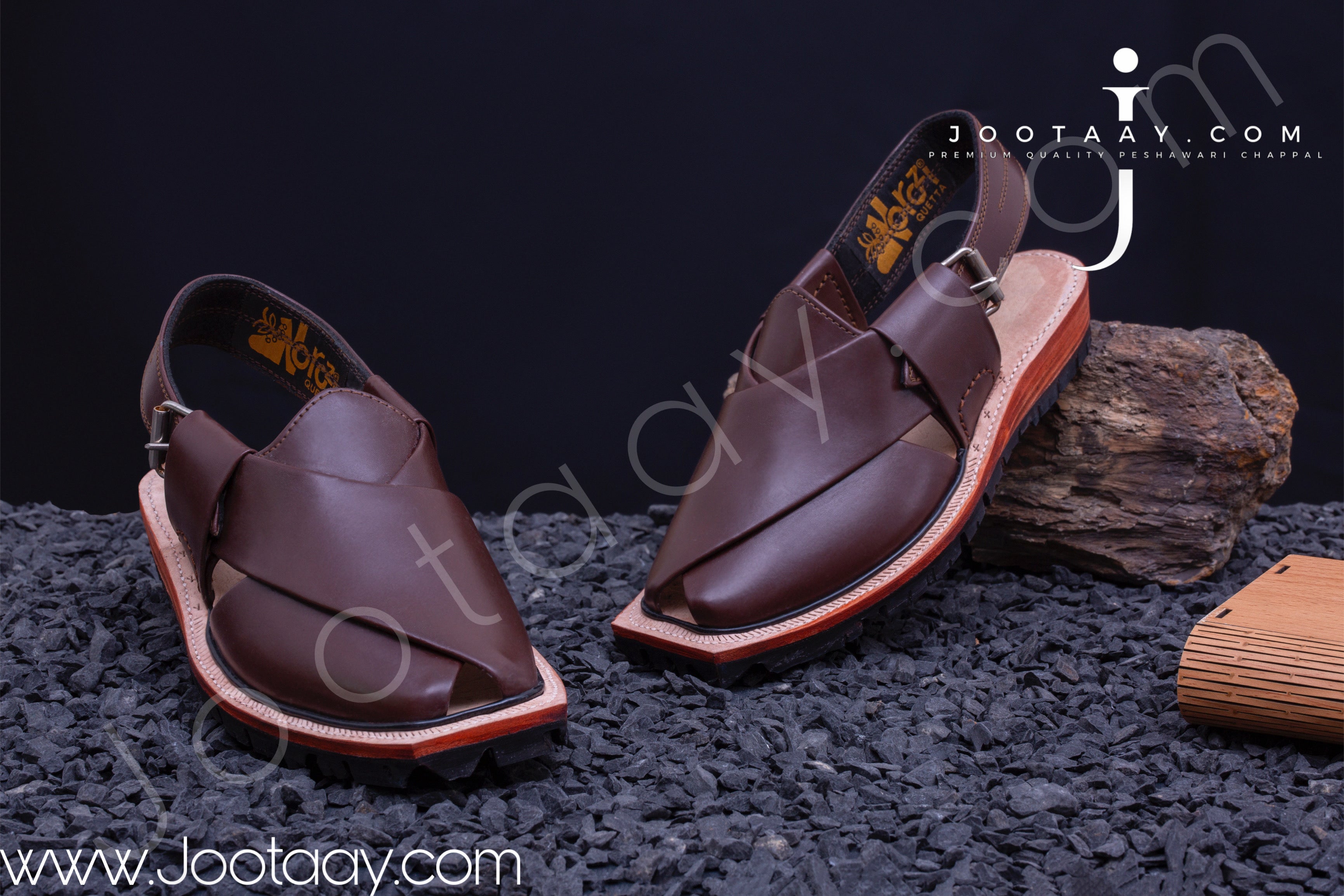 Jootaay® Double Sole Plain Dark Brown  Norozi