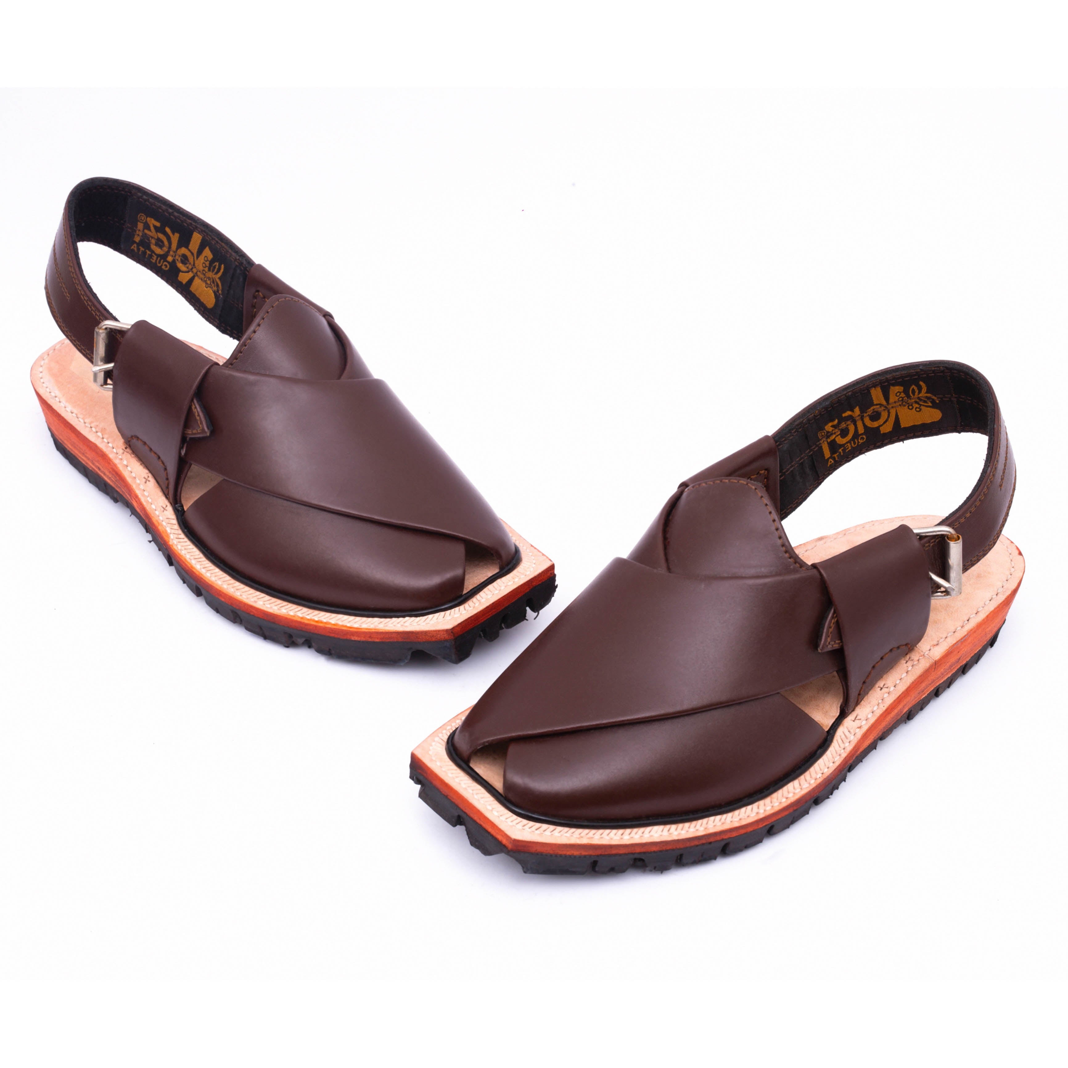 Double Sole Plain Dark Brown Norozi
