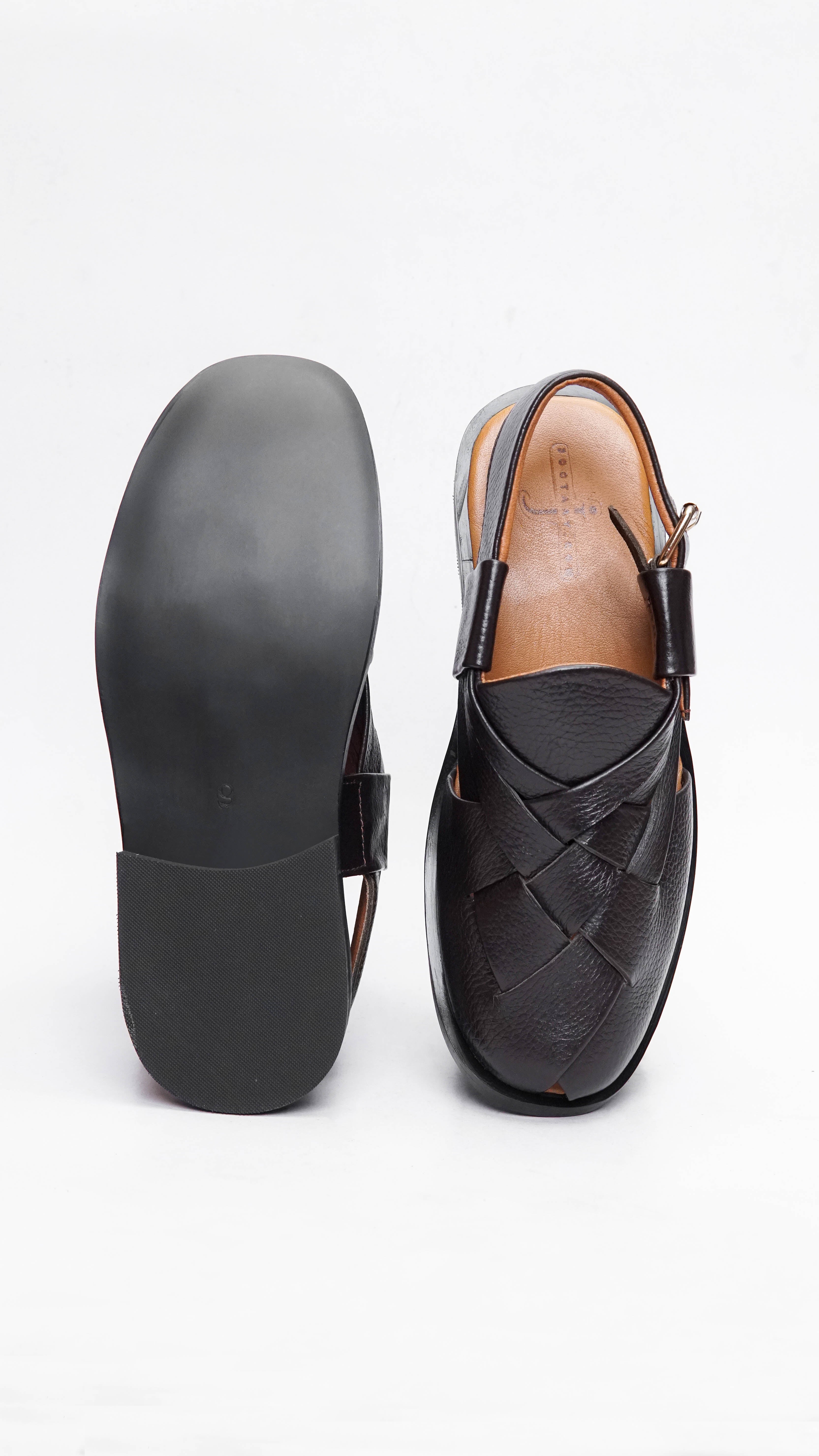 Dark Brown Wavy Formal Peshawari