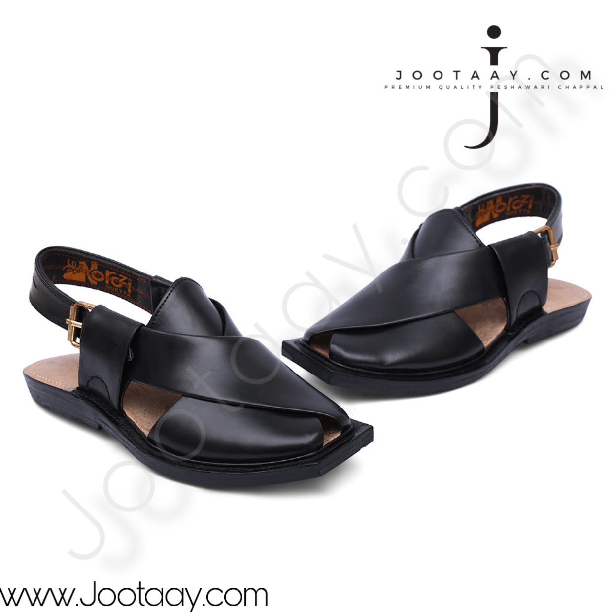 Jootaay® Single Sole Plain Jet Black Norozi