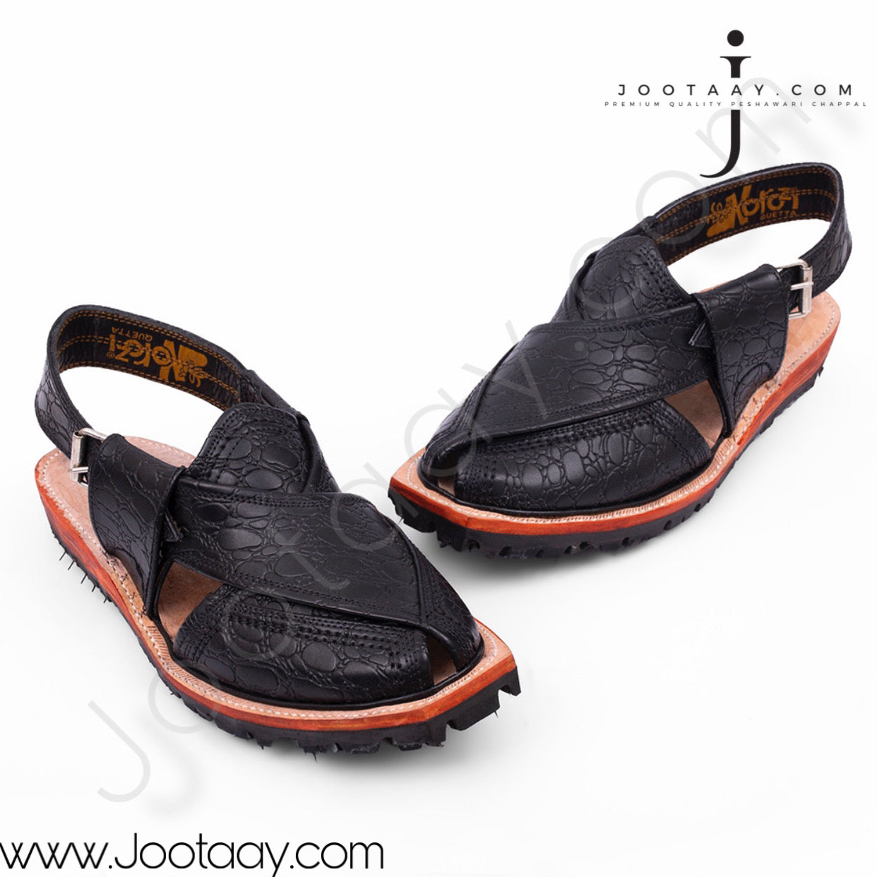 Jootaay® Double Sole Dotted Black Norozi