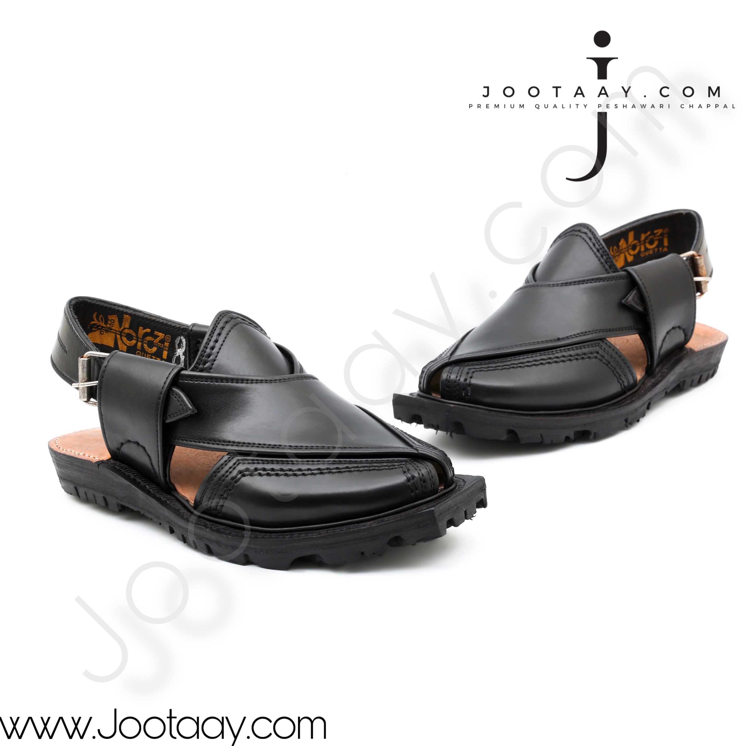 Jootaay® Double Sole Jet Black Norozi