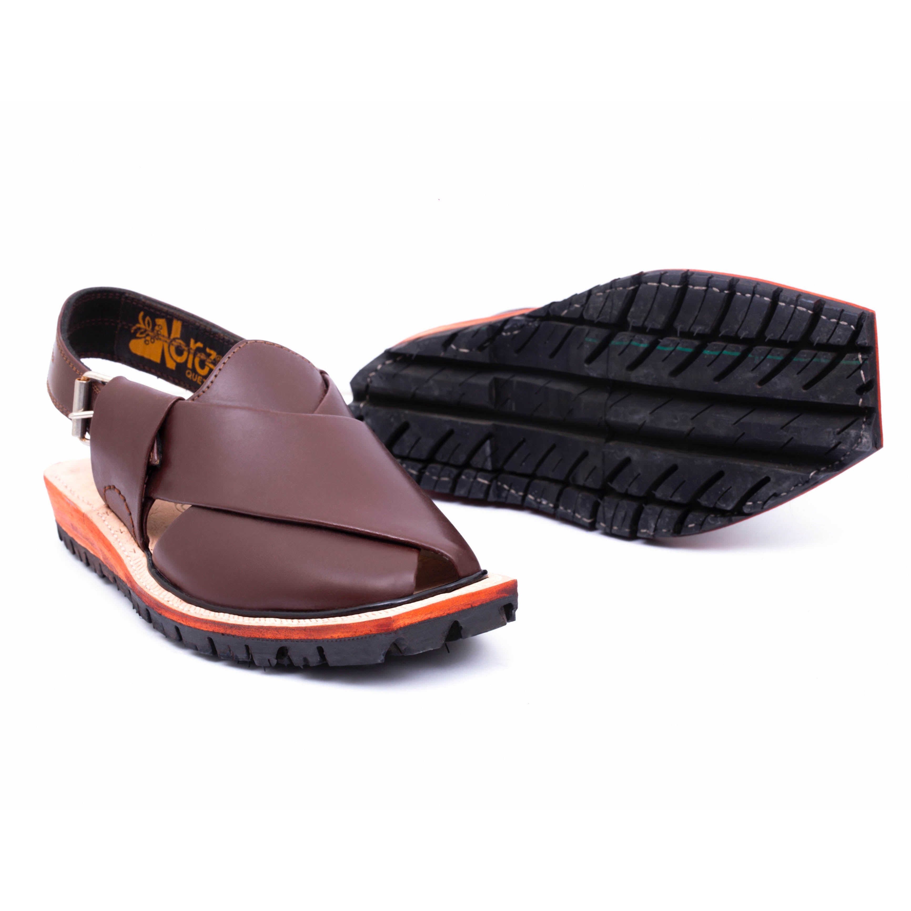 Double Sole Plain Dark Brown Norozi