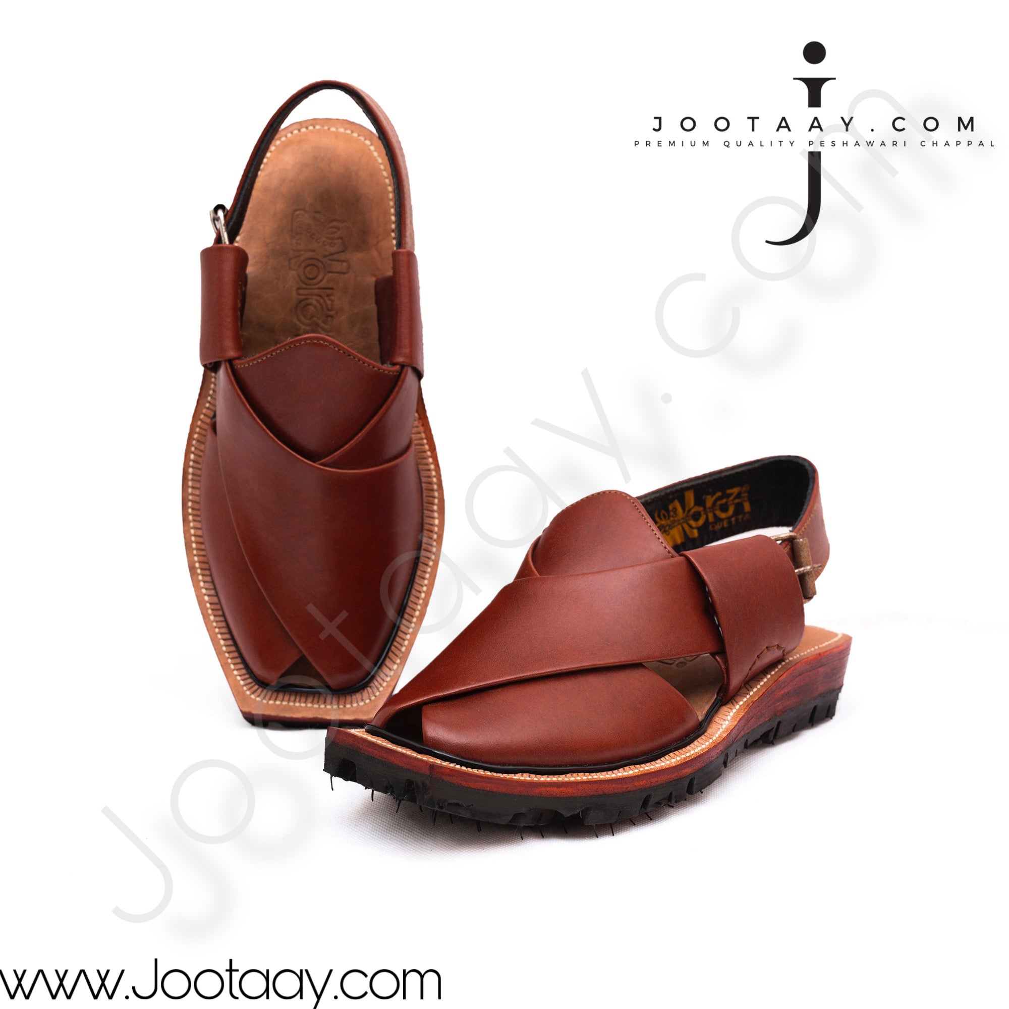 Jootaay® Double Sole Plain Brown Norozi