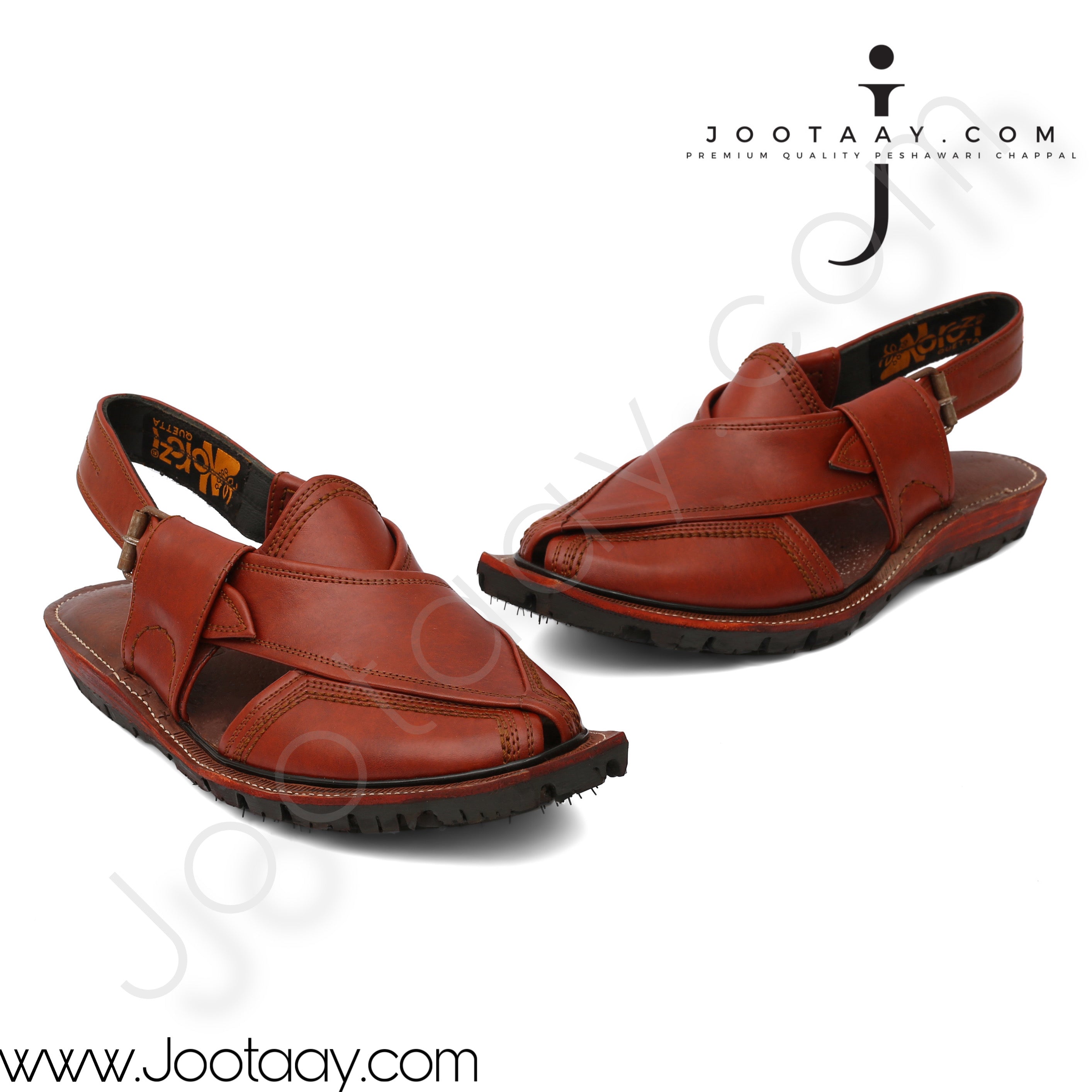 Jootaay® Double Sole Premium All Brown Norozi