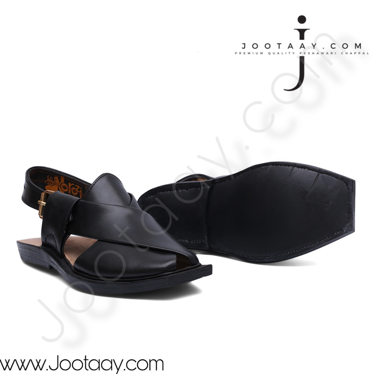 Jootaay® Single Sole Plain Jet Black Norozi