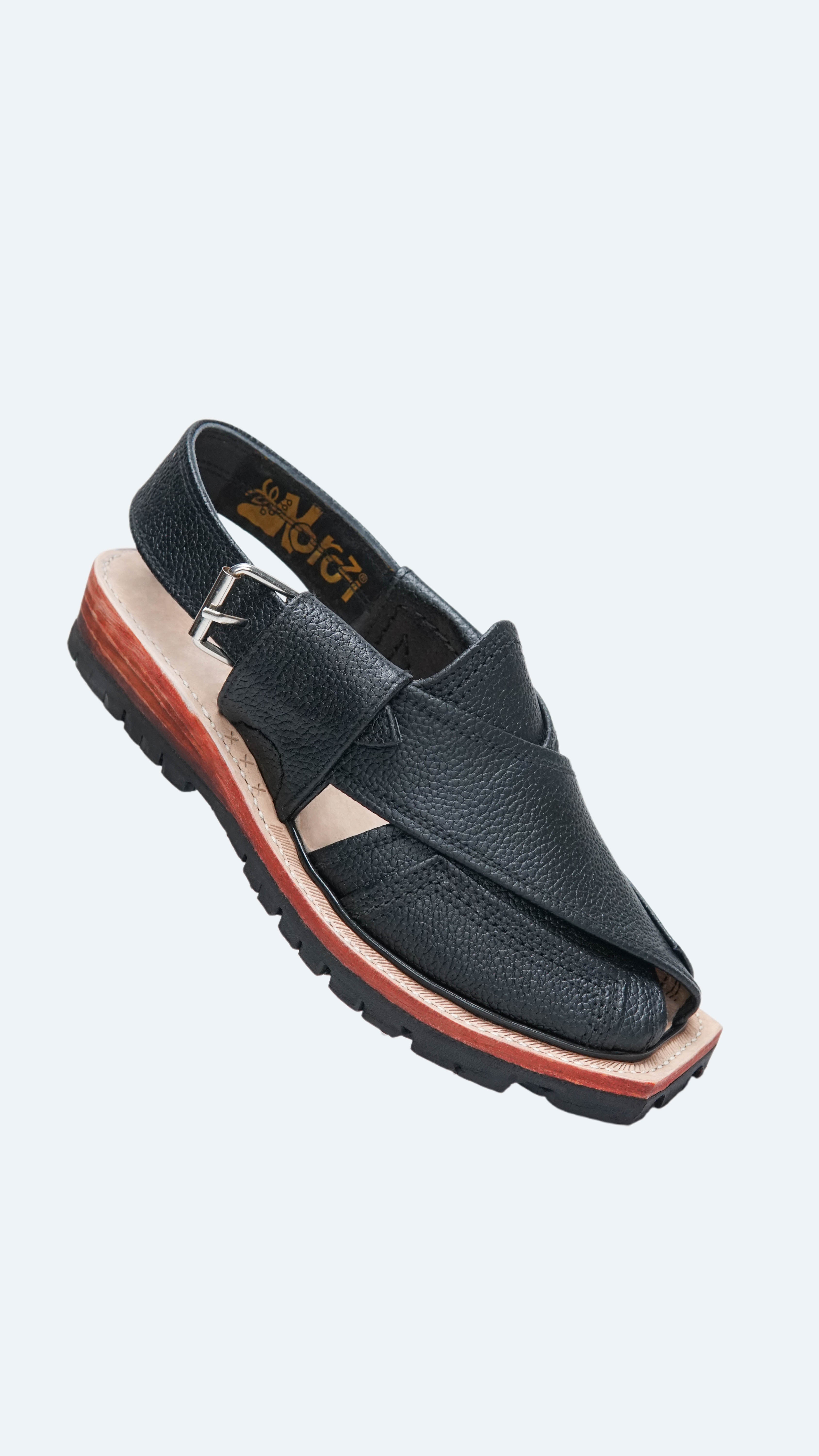 Double Sole Saadat Black Danedar