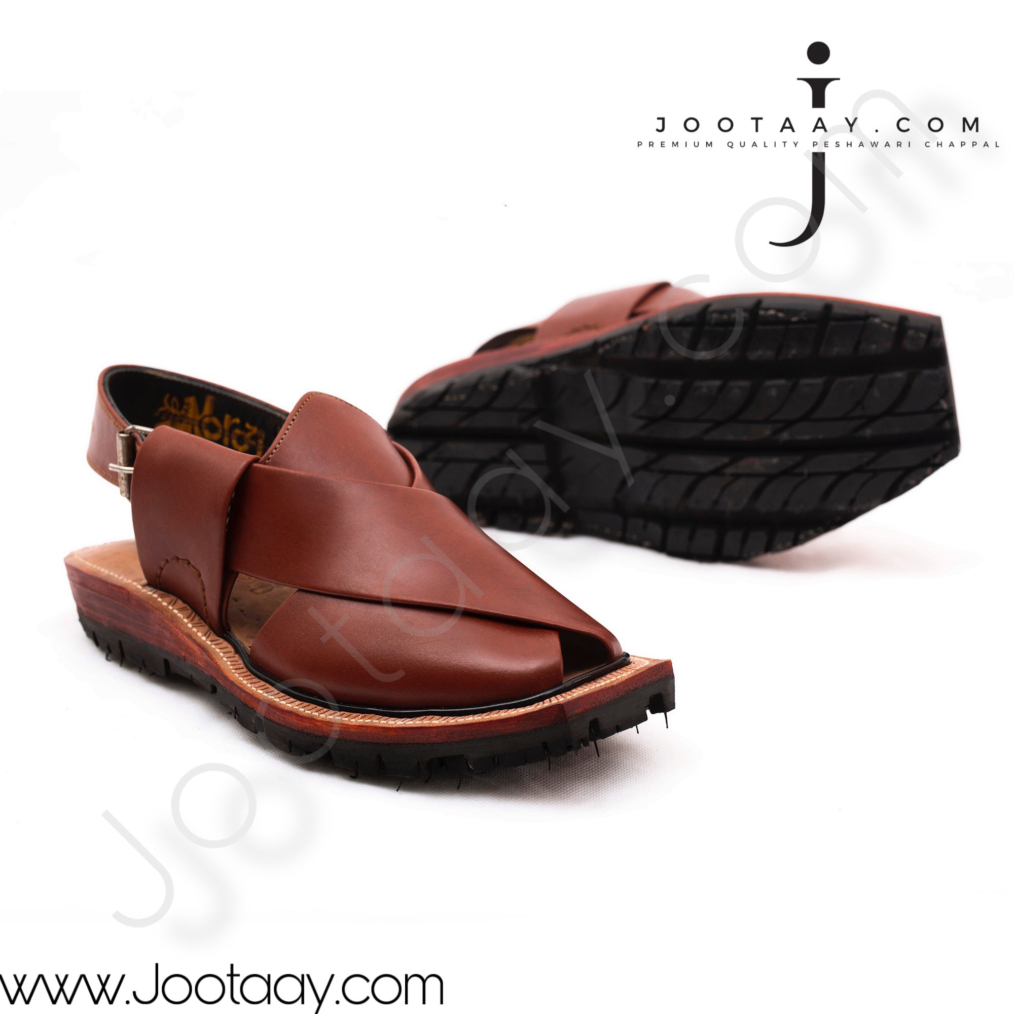 Jootaay® Double Sole Plain Brown Norozi