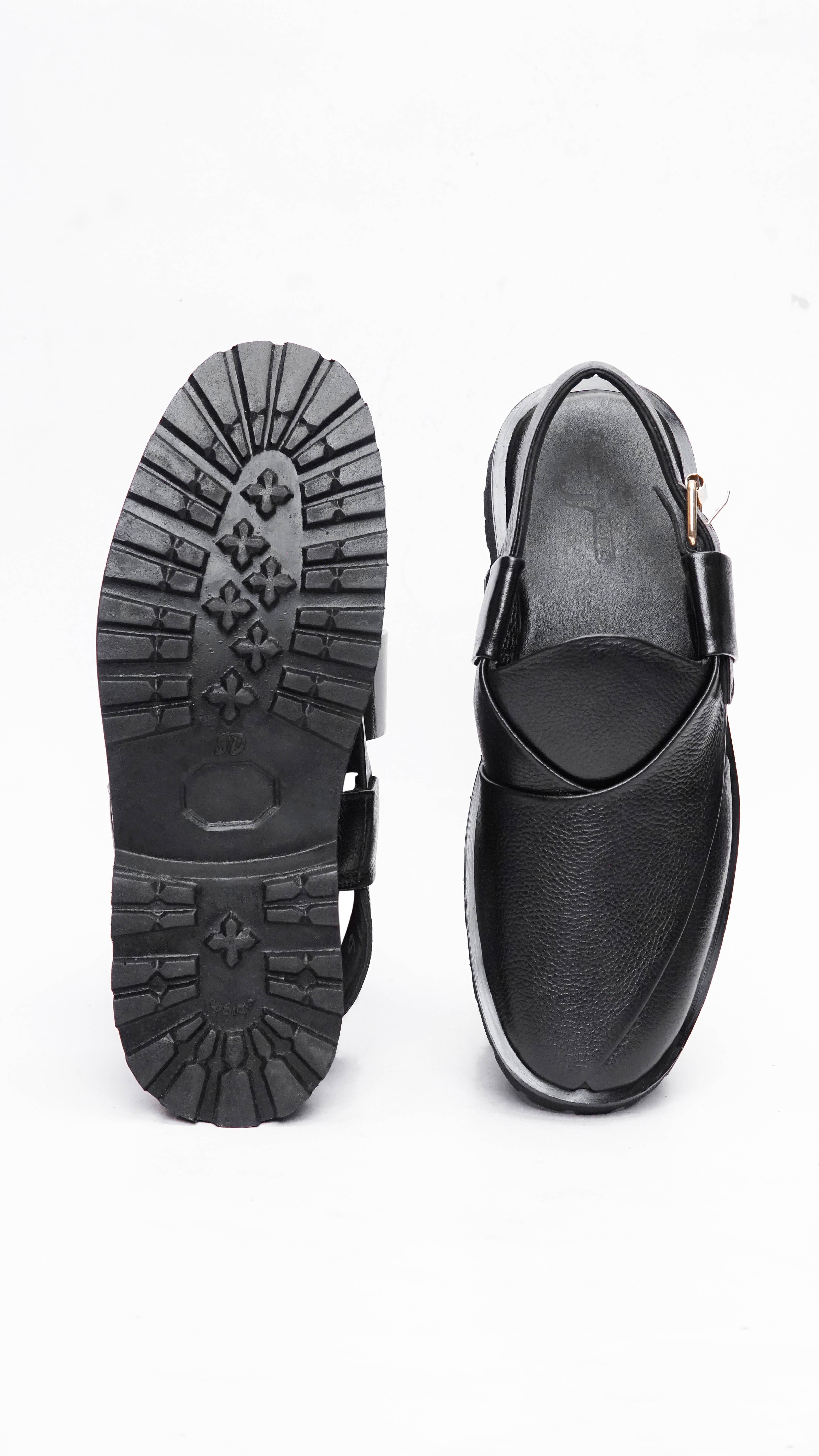 Jet Black Grainy Formal Peshawari