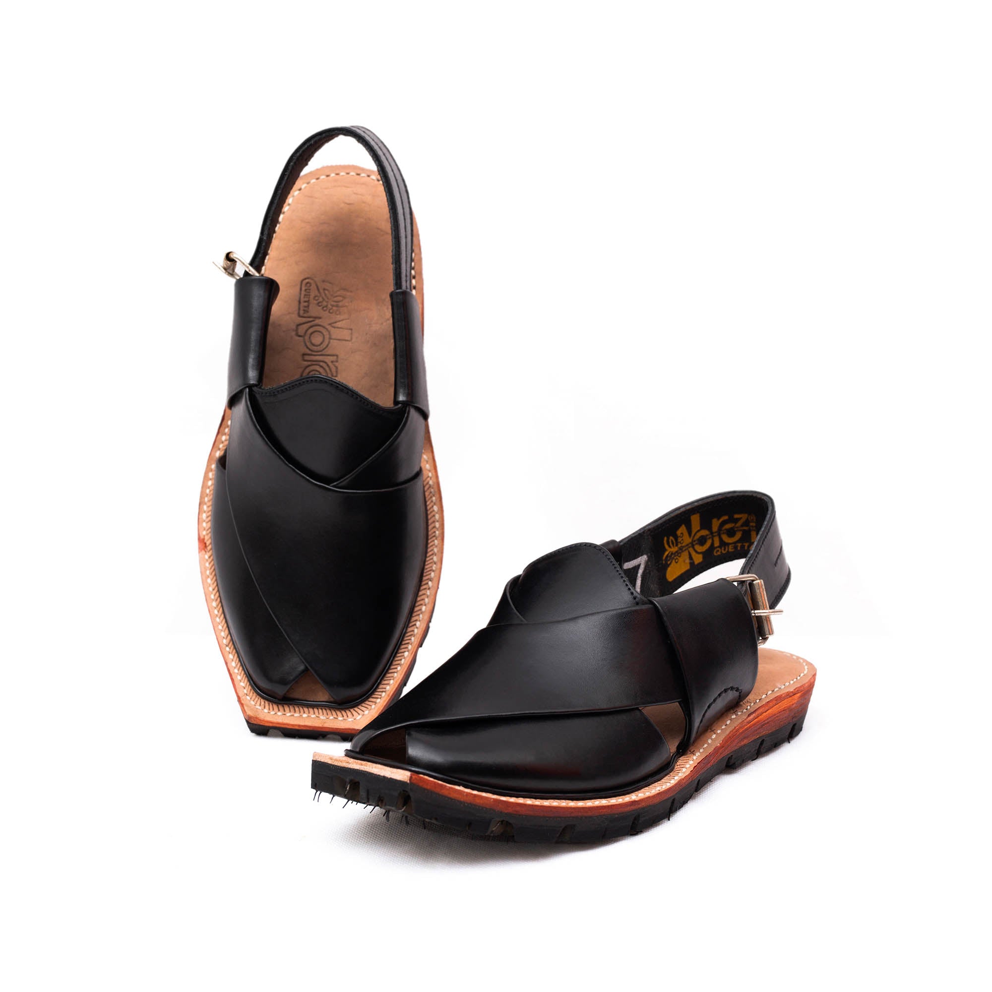 Double Sole Plain Black Norozi