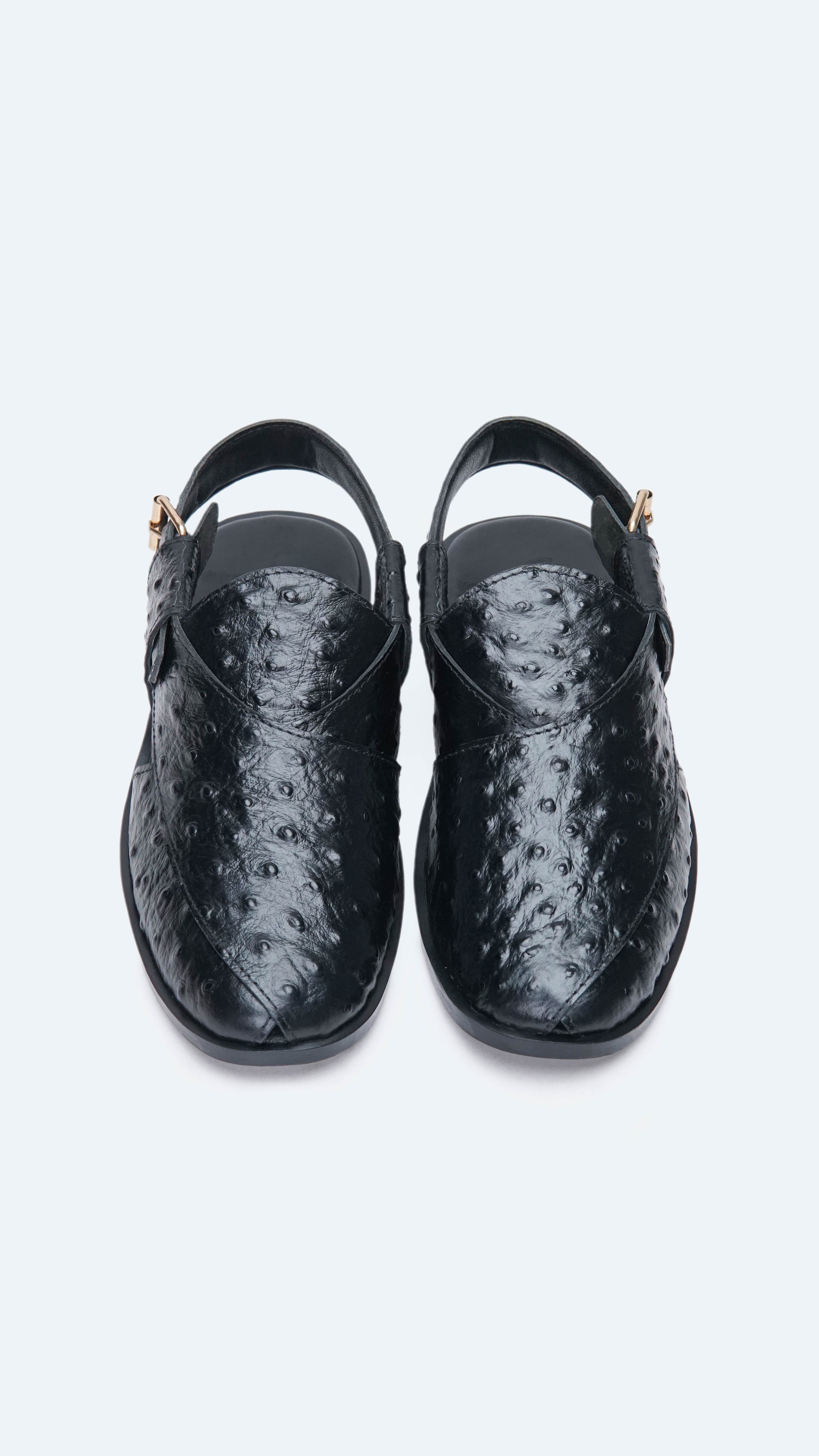 Ostrich Black Formal Peshawari