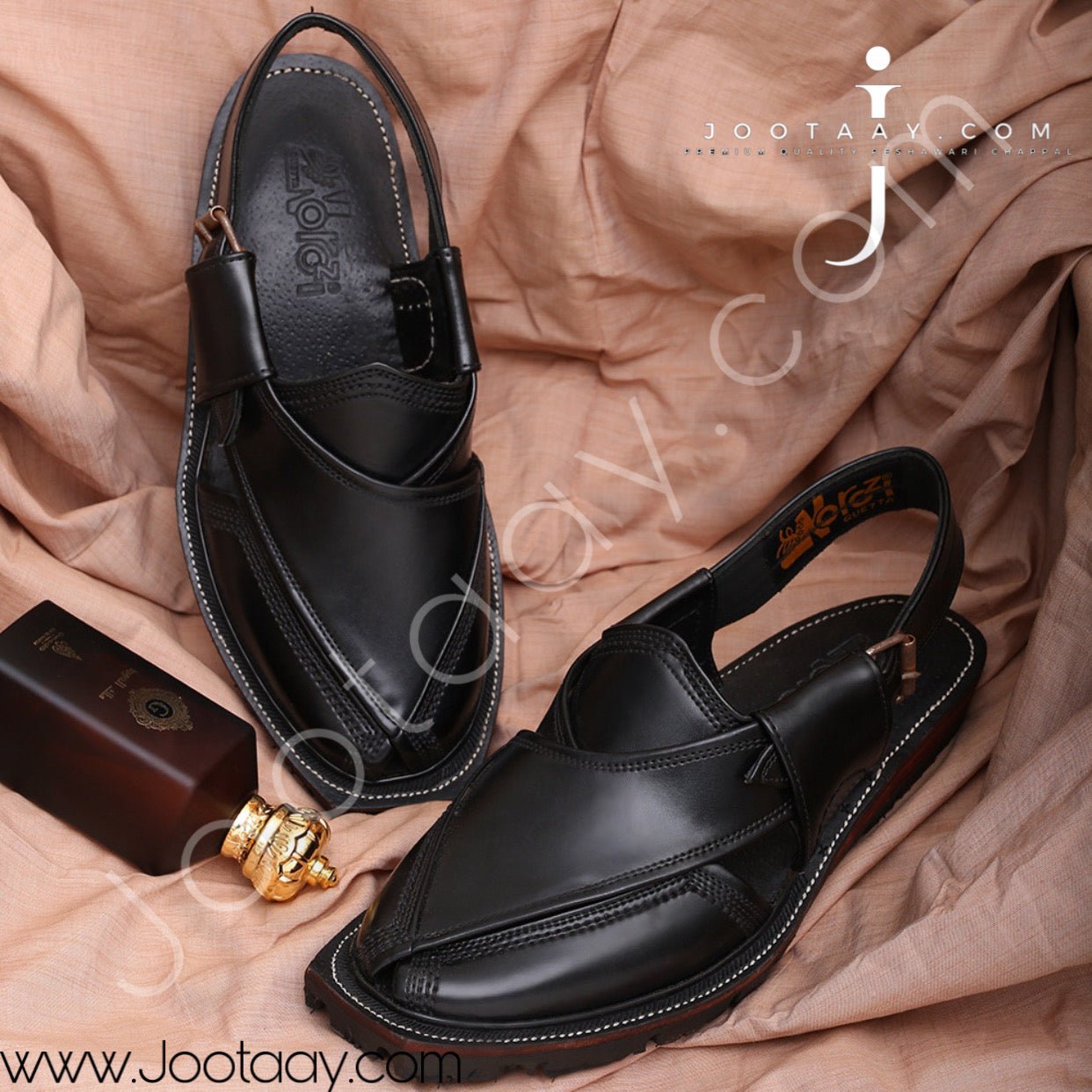 Jootaay® Double Sole Premium All Black Norozi