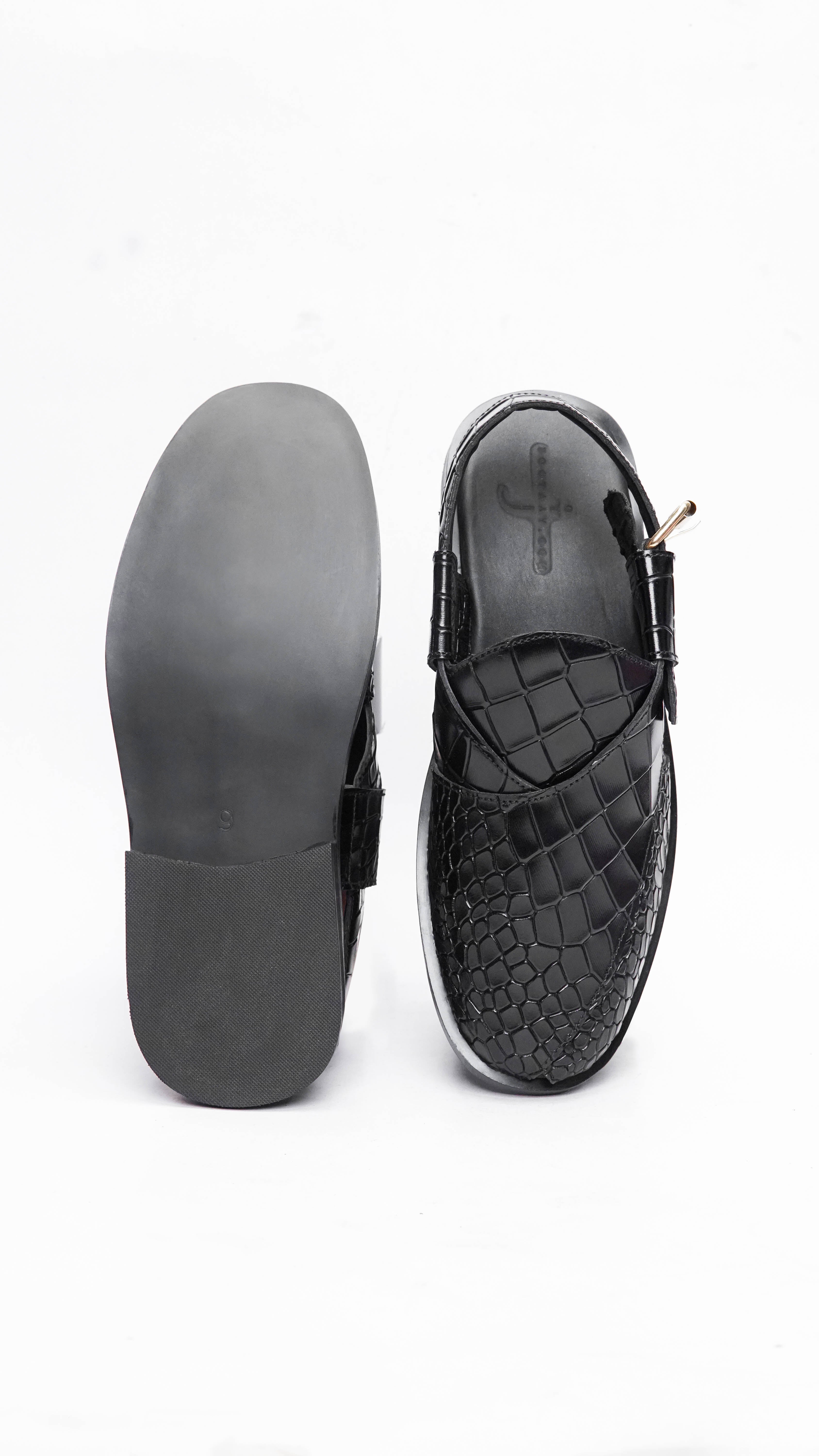 Black Crocodile Formal Peshawari