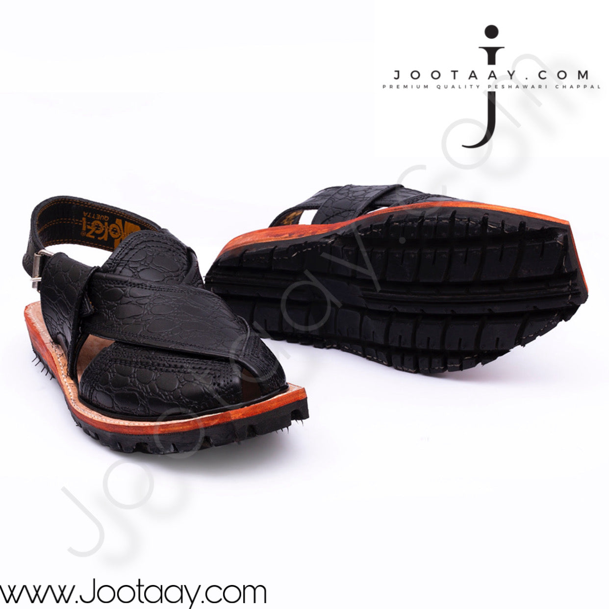 Jootaay® Double Sole Dotted Black Norozi