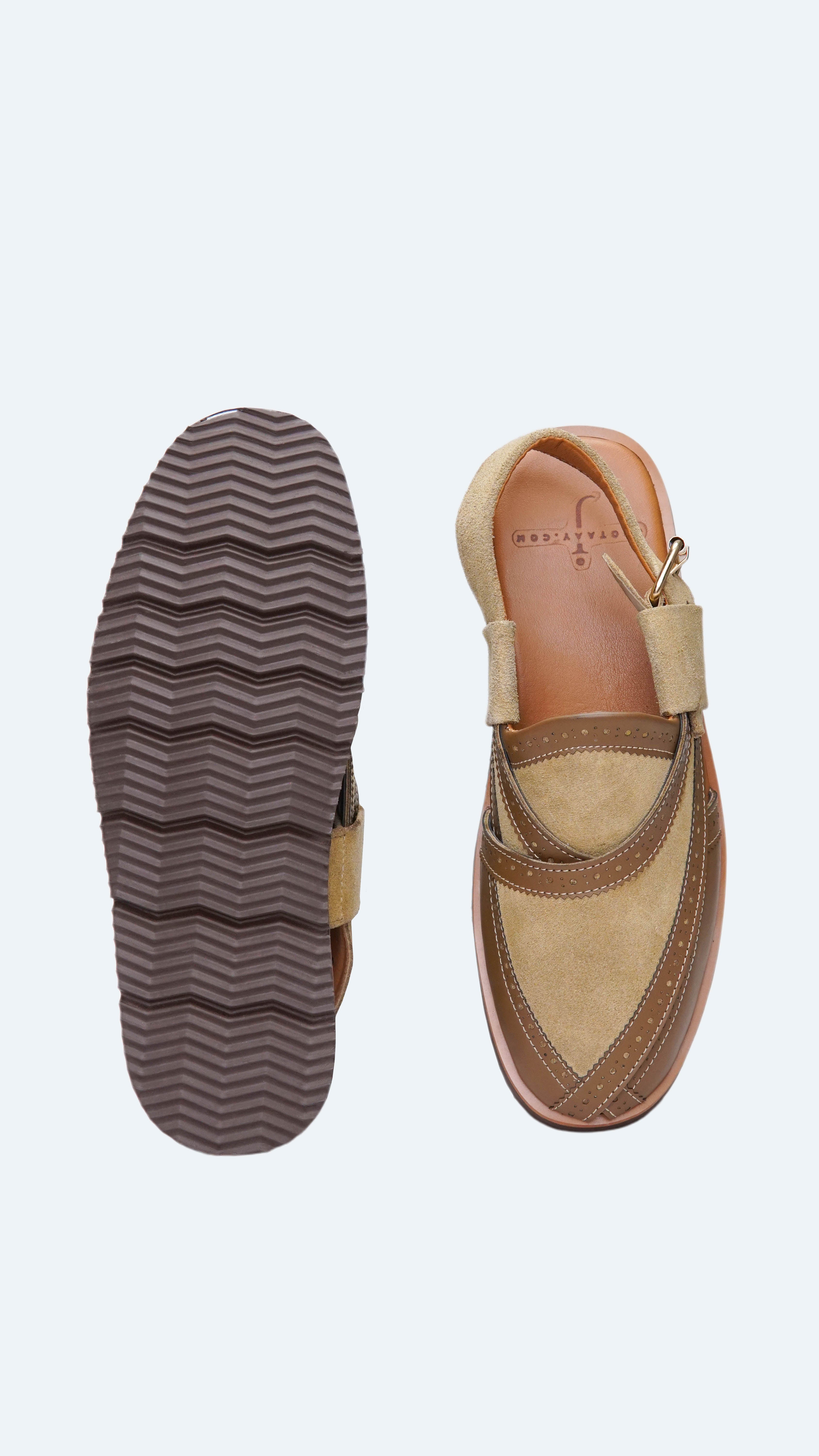 Suede Camel Formal Peshawari