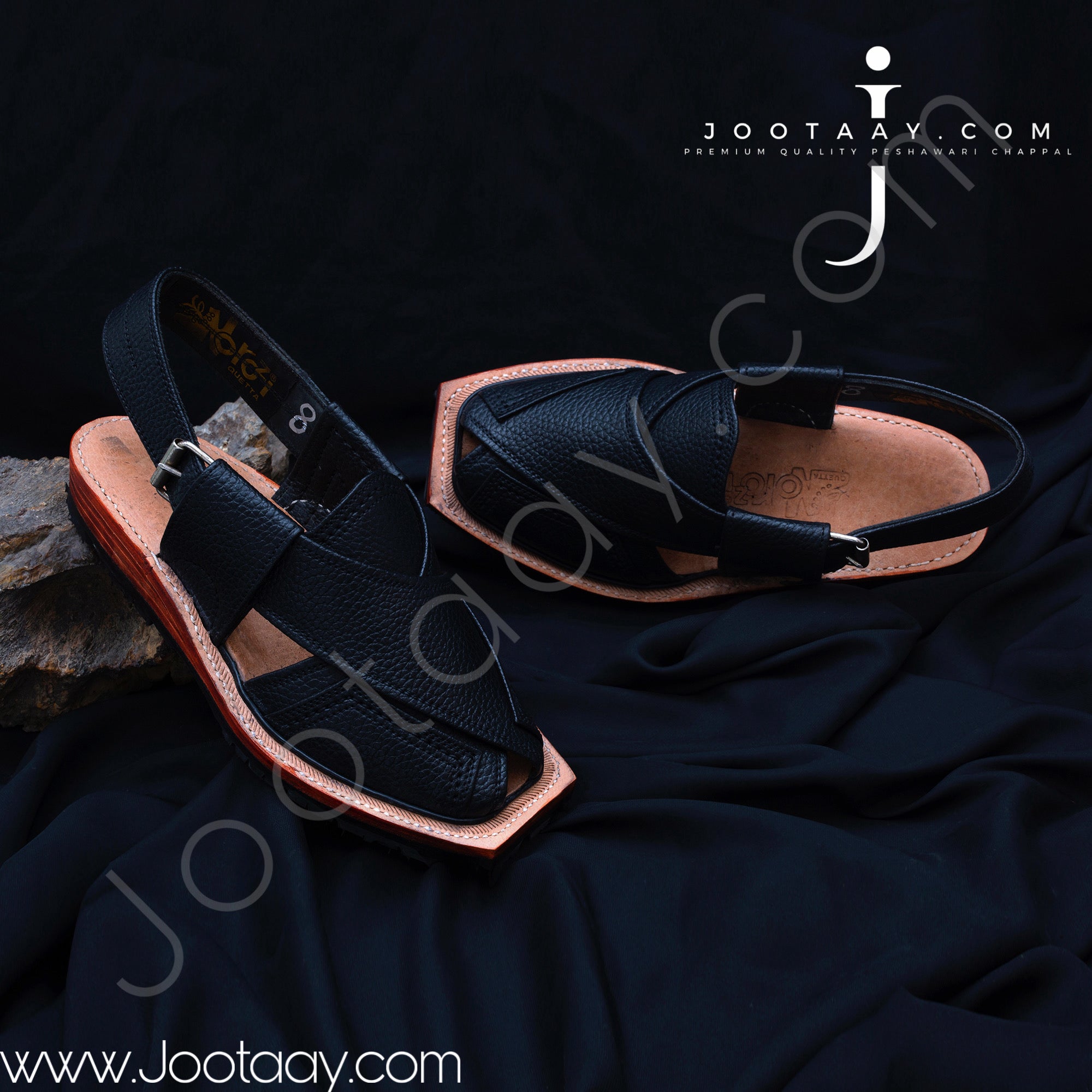 Jootaay® Double Sole Saadat Black Danedar Norozi