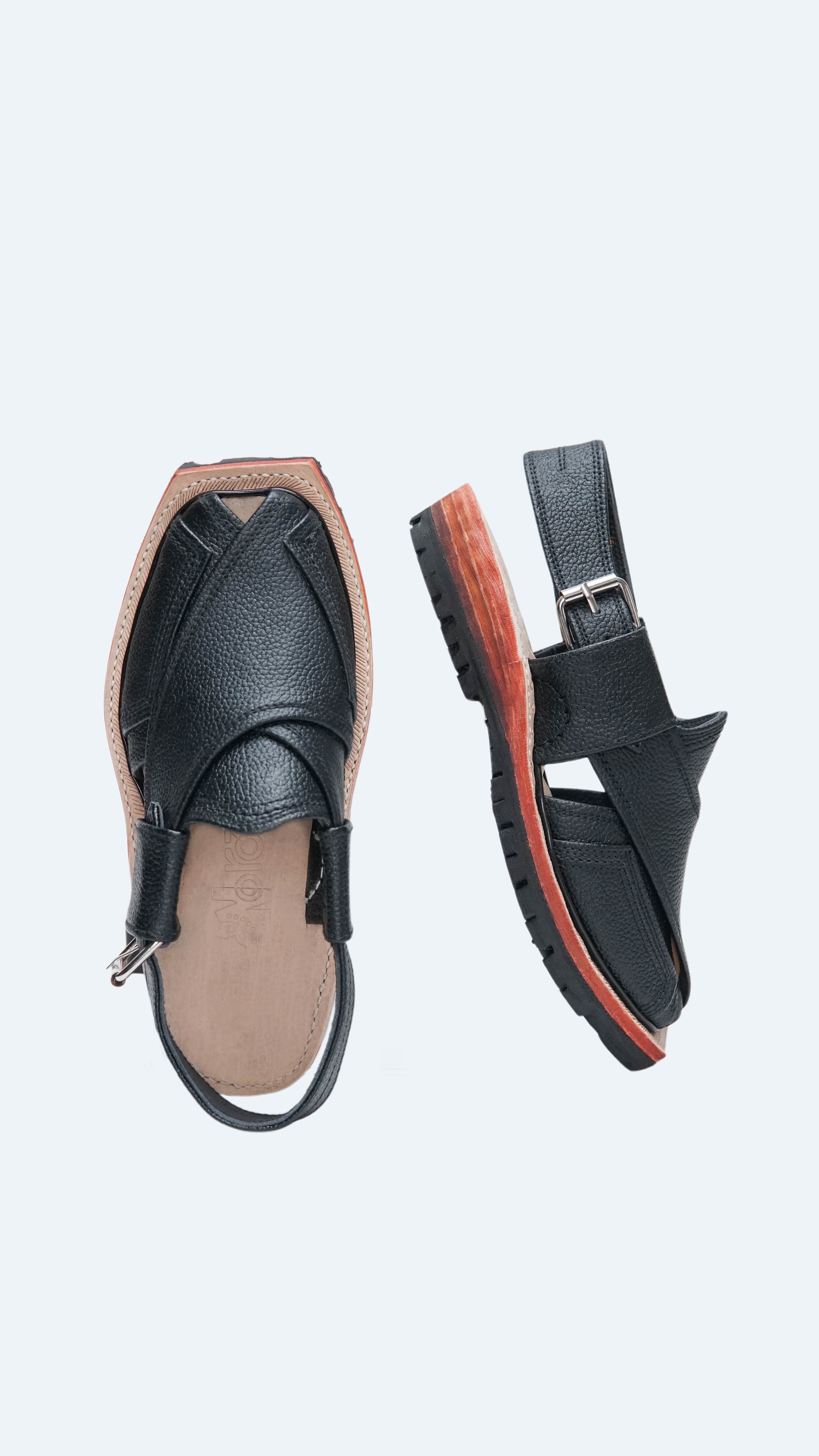 Double Sole Saadat Black Danedar