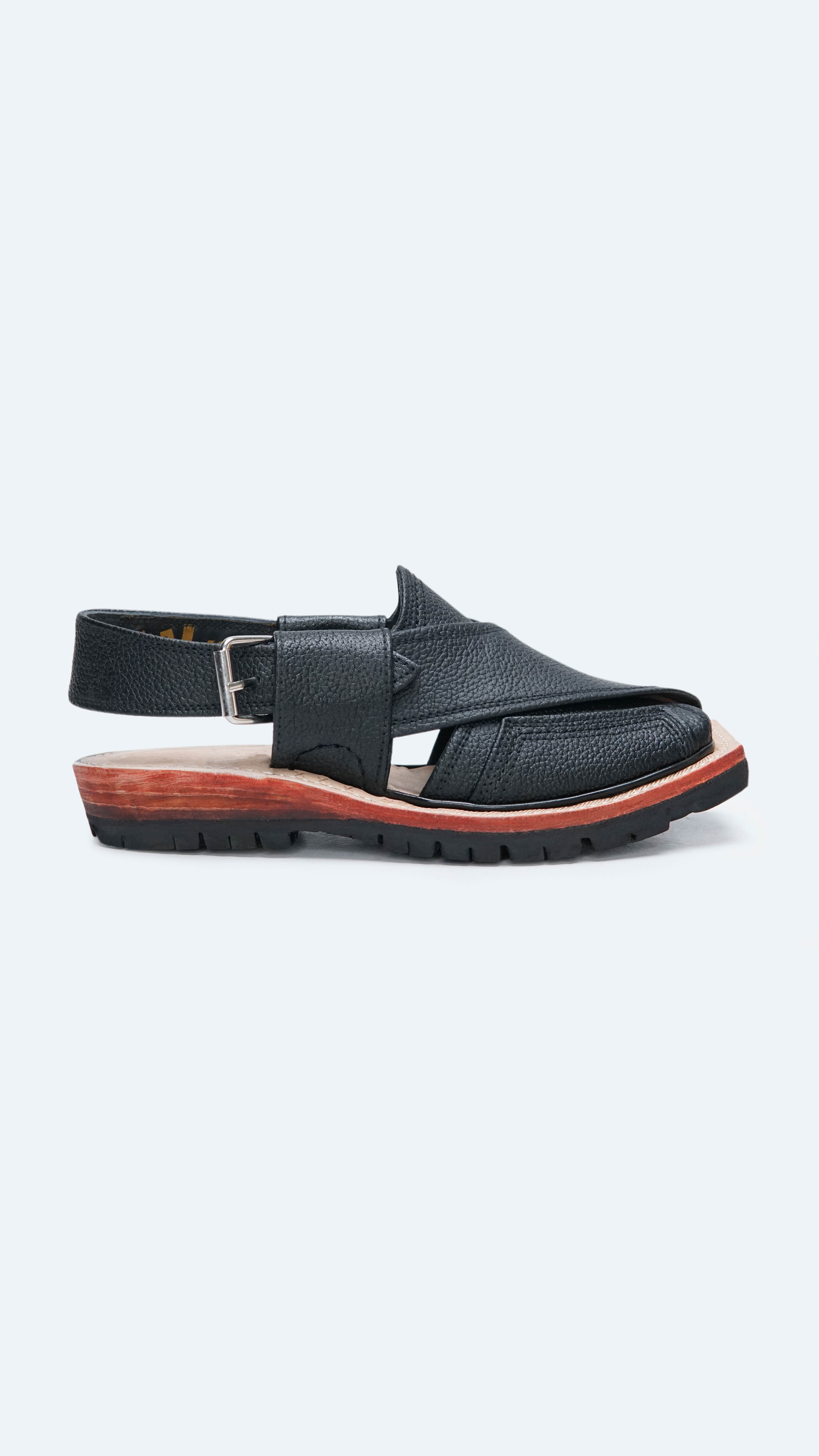 Double Sole Saadat Black Danedar