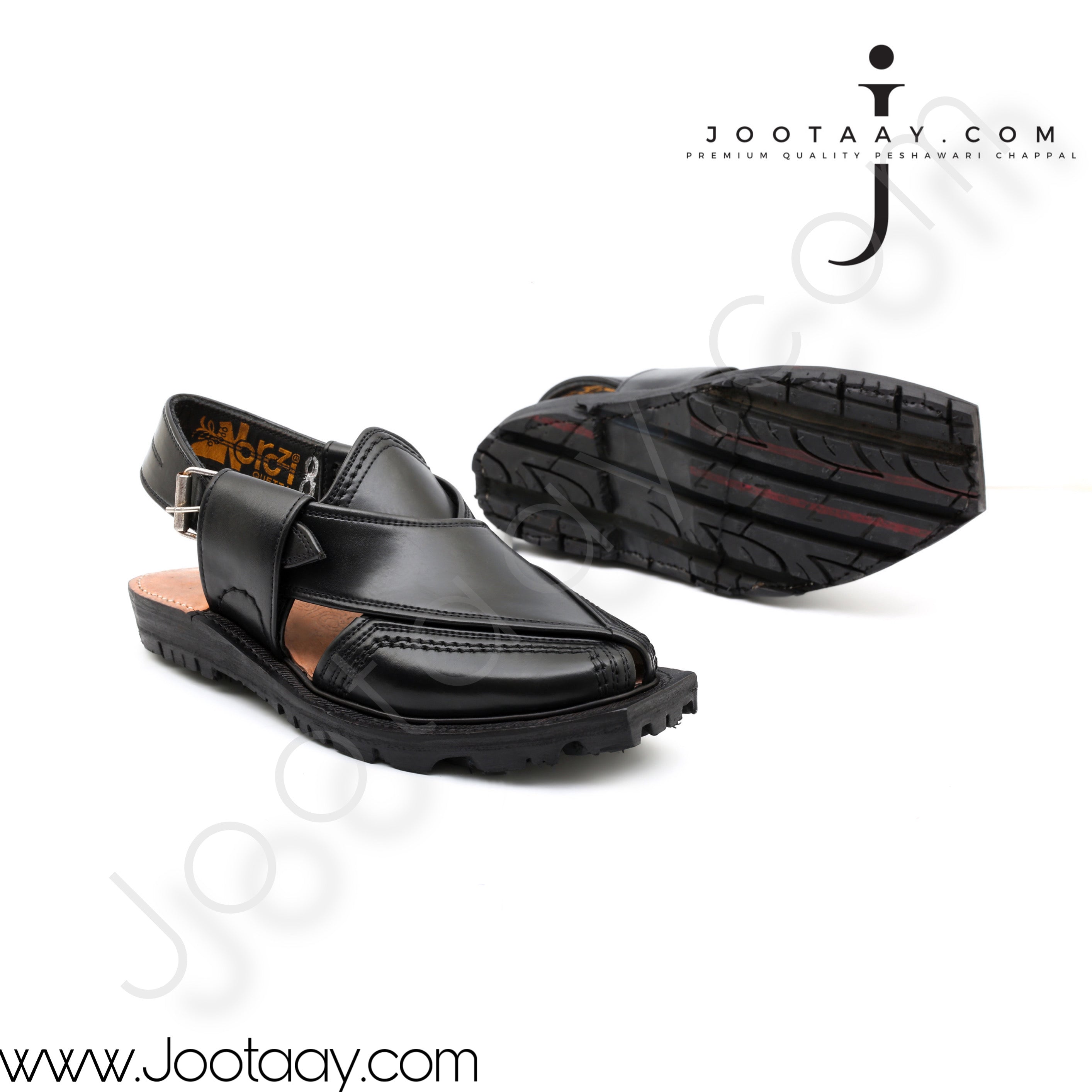 Jootaay® Double Sole Jet Black Norozi