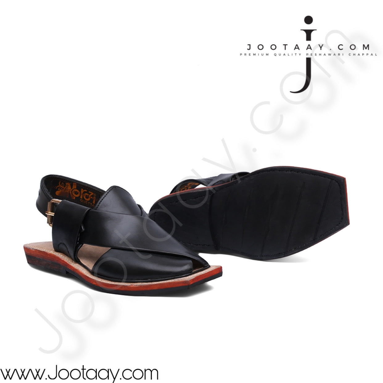 Jootaay® Single Sole Plain Black Norozi