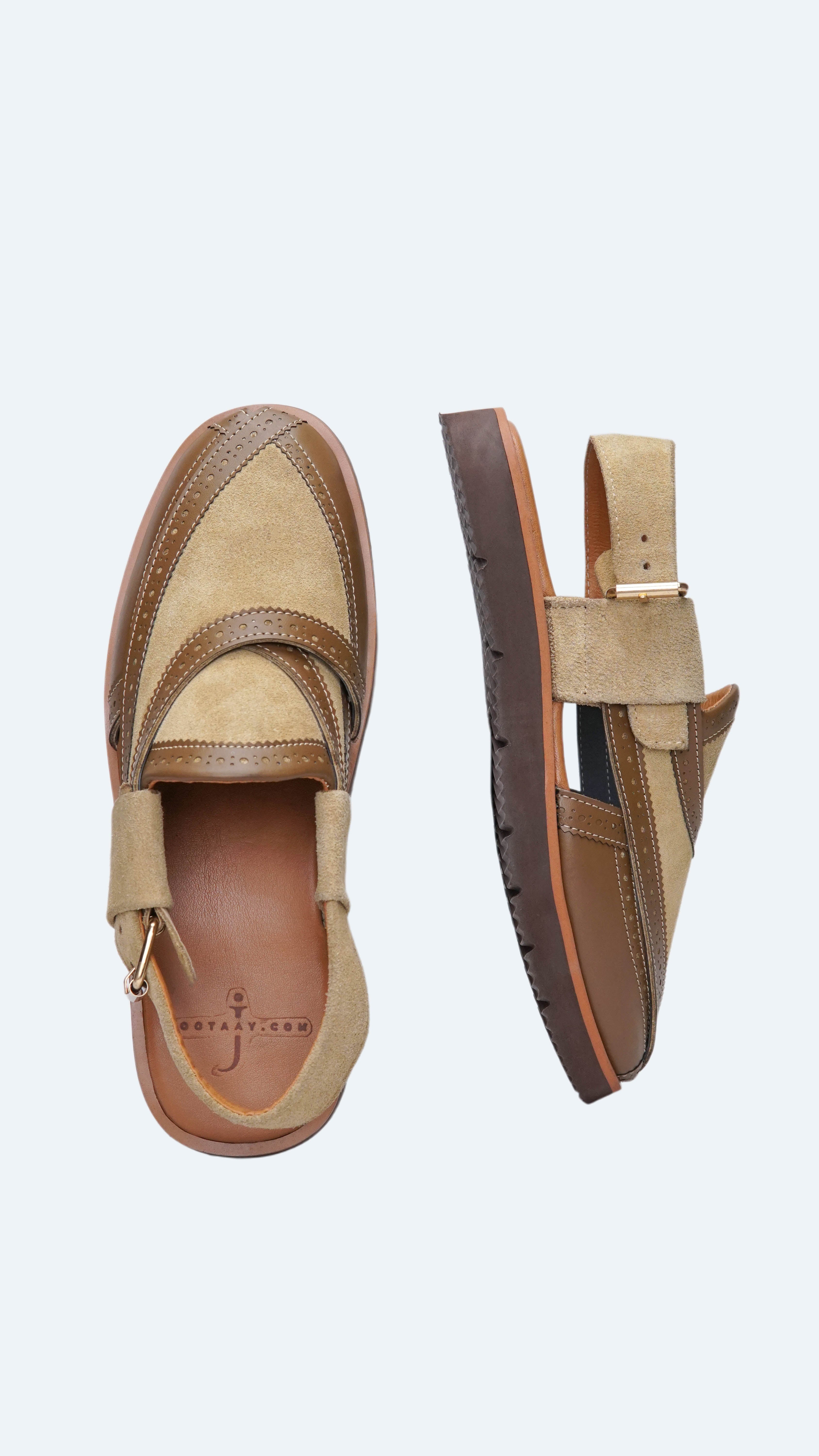 Suede Camel Formal Peshawari