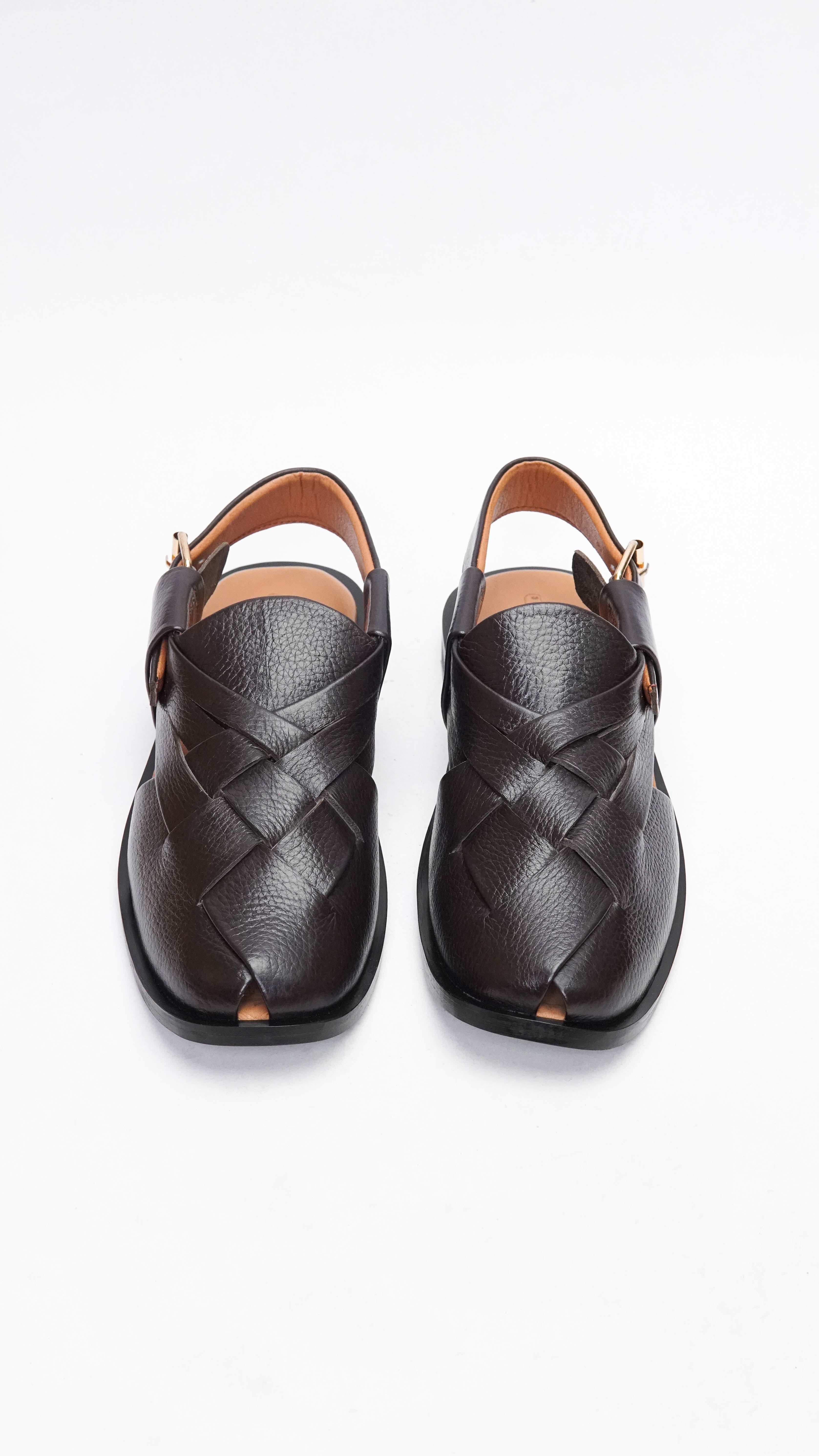 Dark Brown Wavy Formal Peshawari