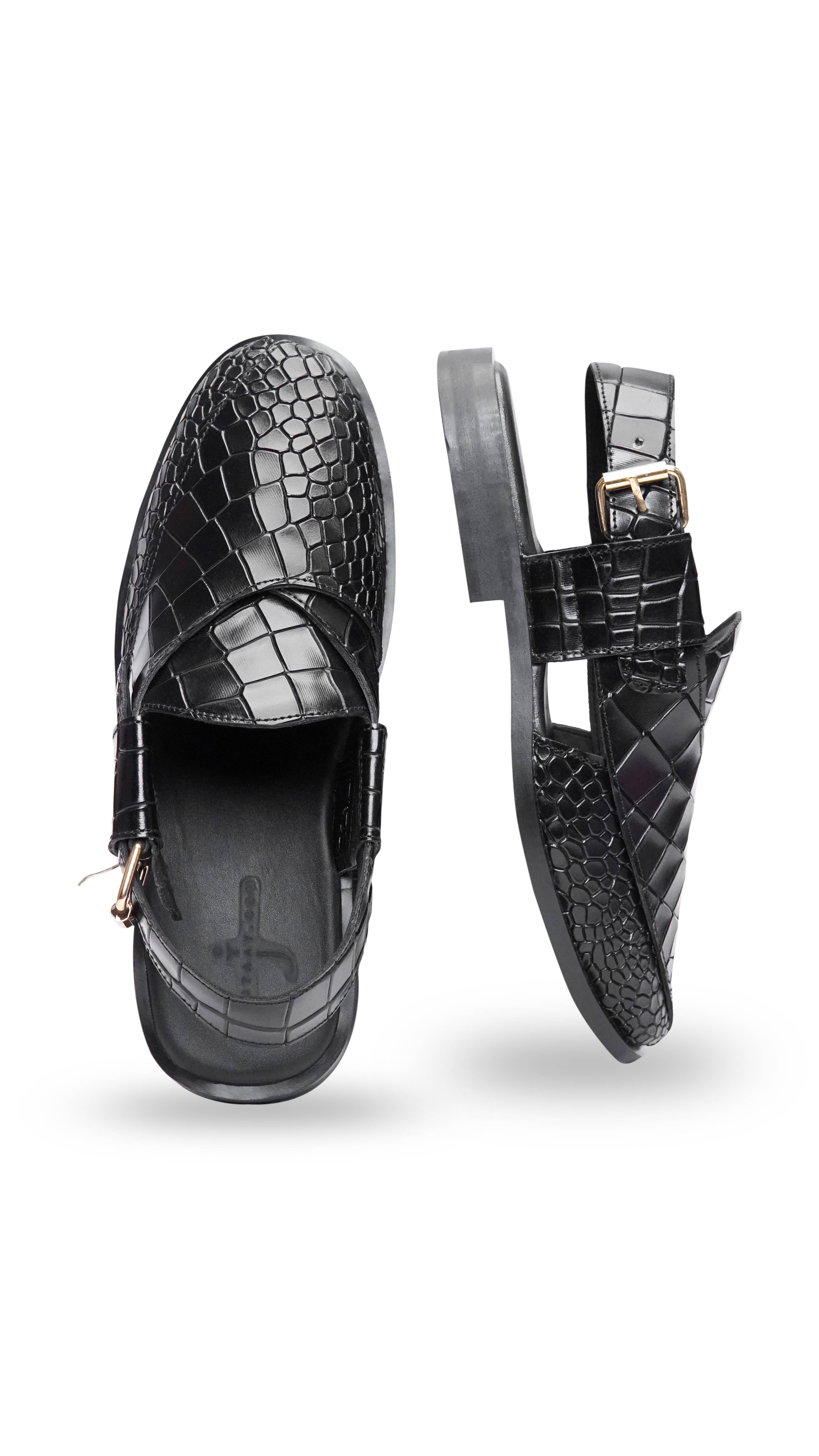 Black Crocodile Formal Peshawari
