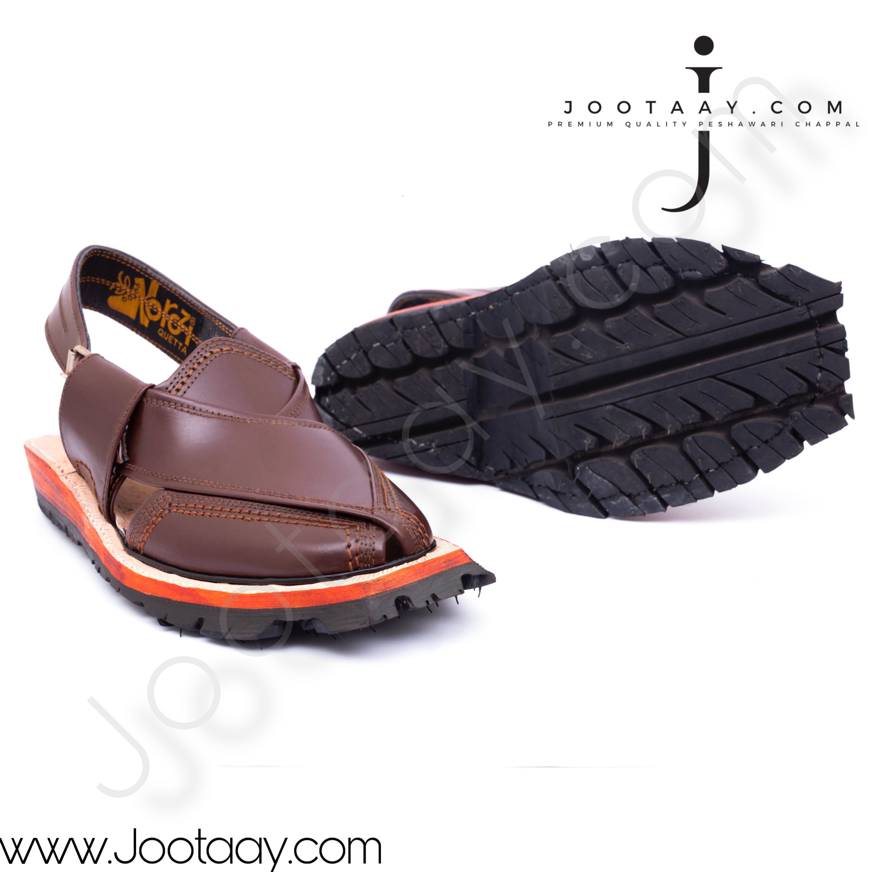 Jootaay®  Double Wide Sole Dark Brown Norozi