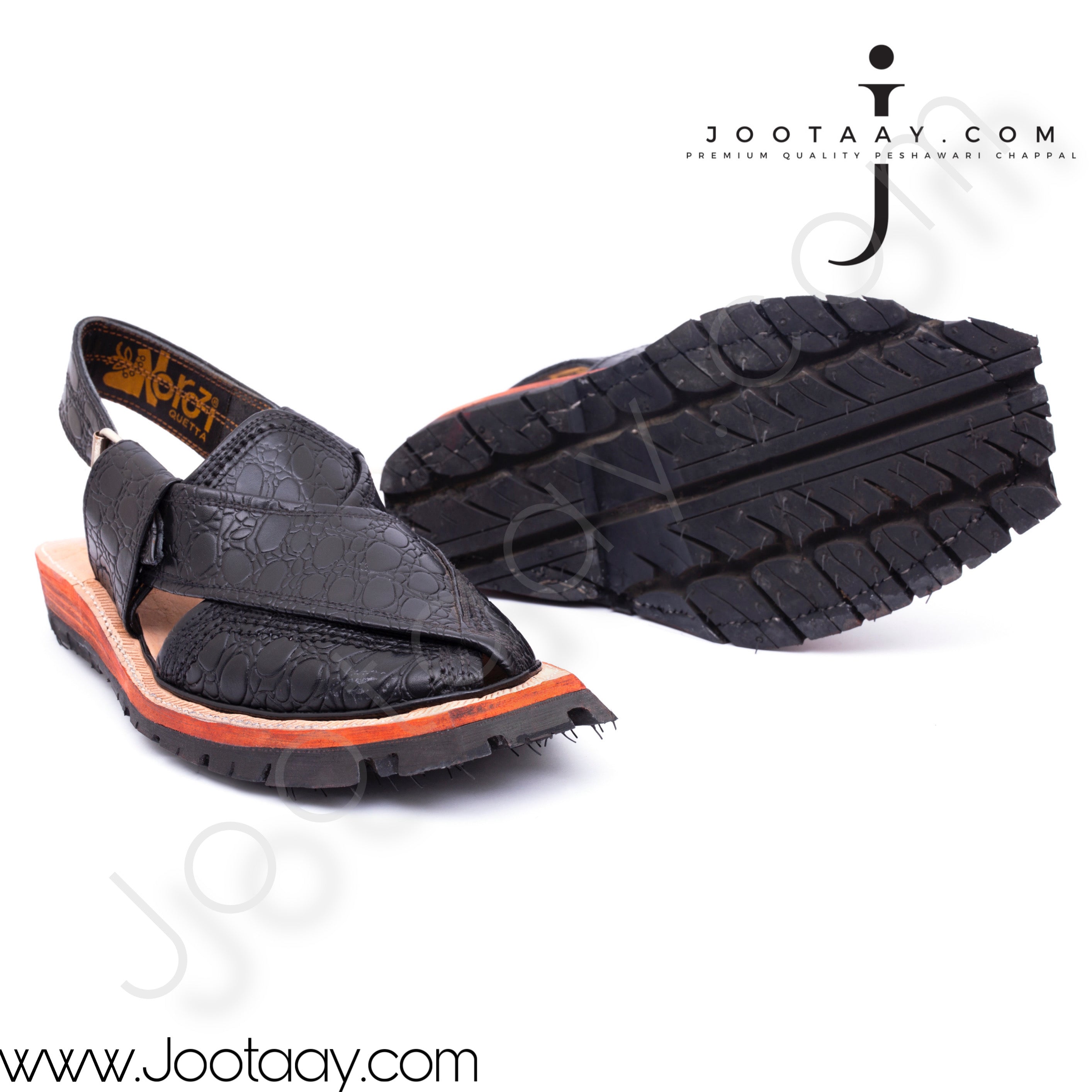 Jootaay® Double Wide Sole Dotted Black Norozi