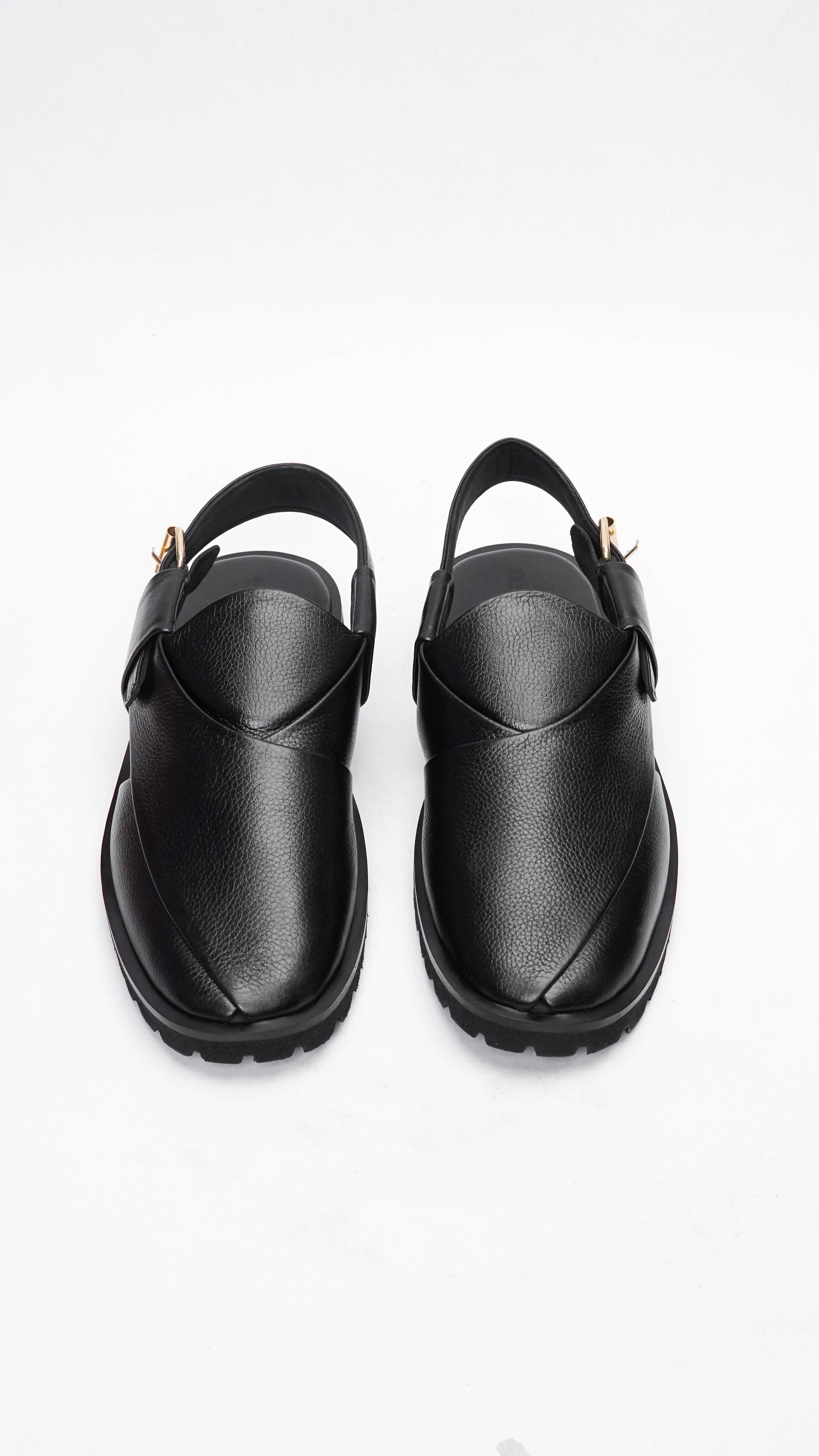 Jet Black Grainy Formal Peshawari