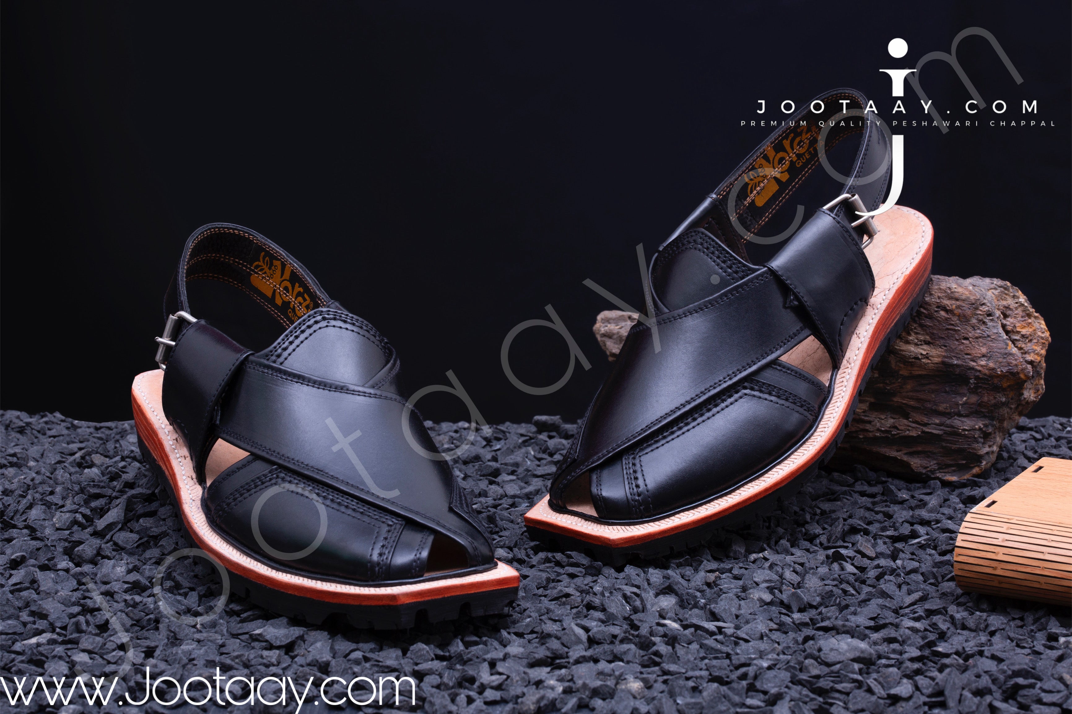 Jootaay® Double Sole Saadat Black Norozi