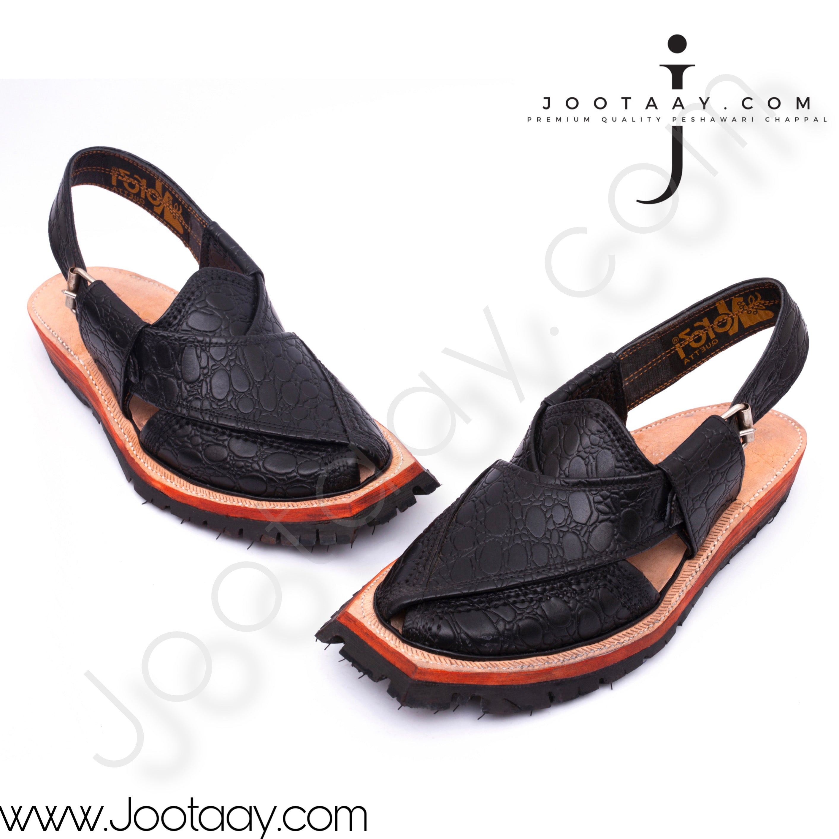 Jootaay® Double Wide Sole Dotted Black Norozi