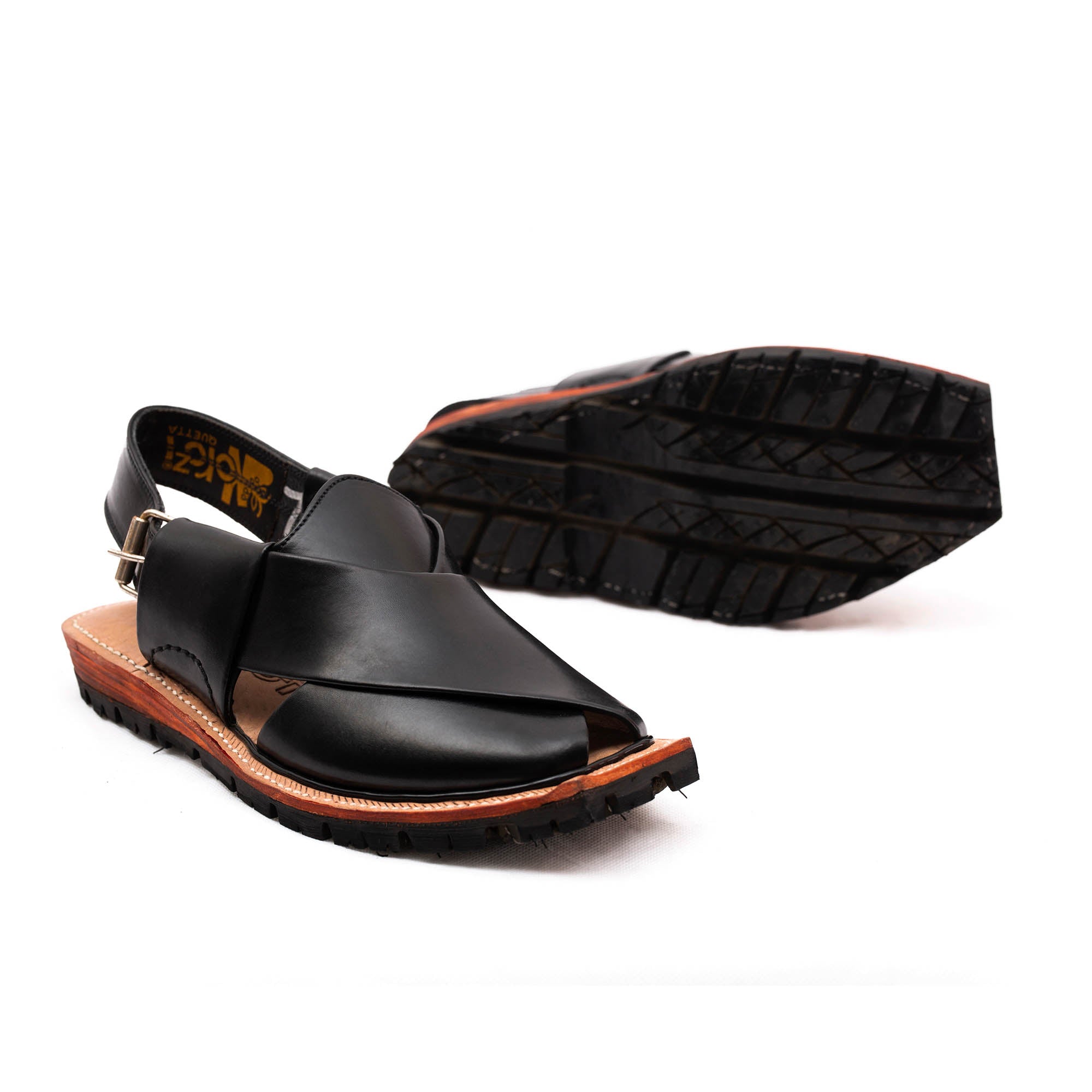 Double Sole Plain Black Norozi