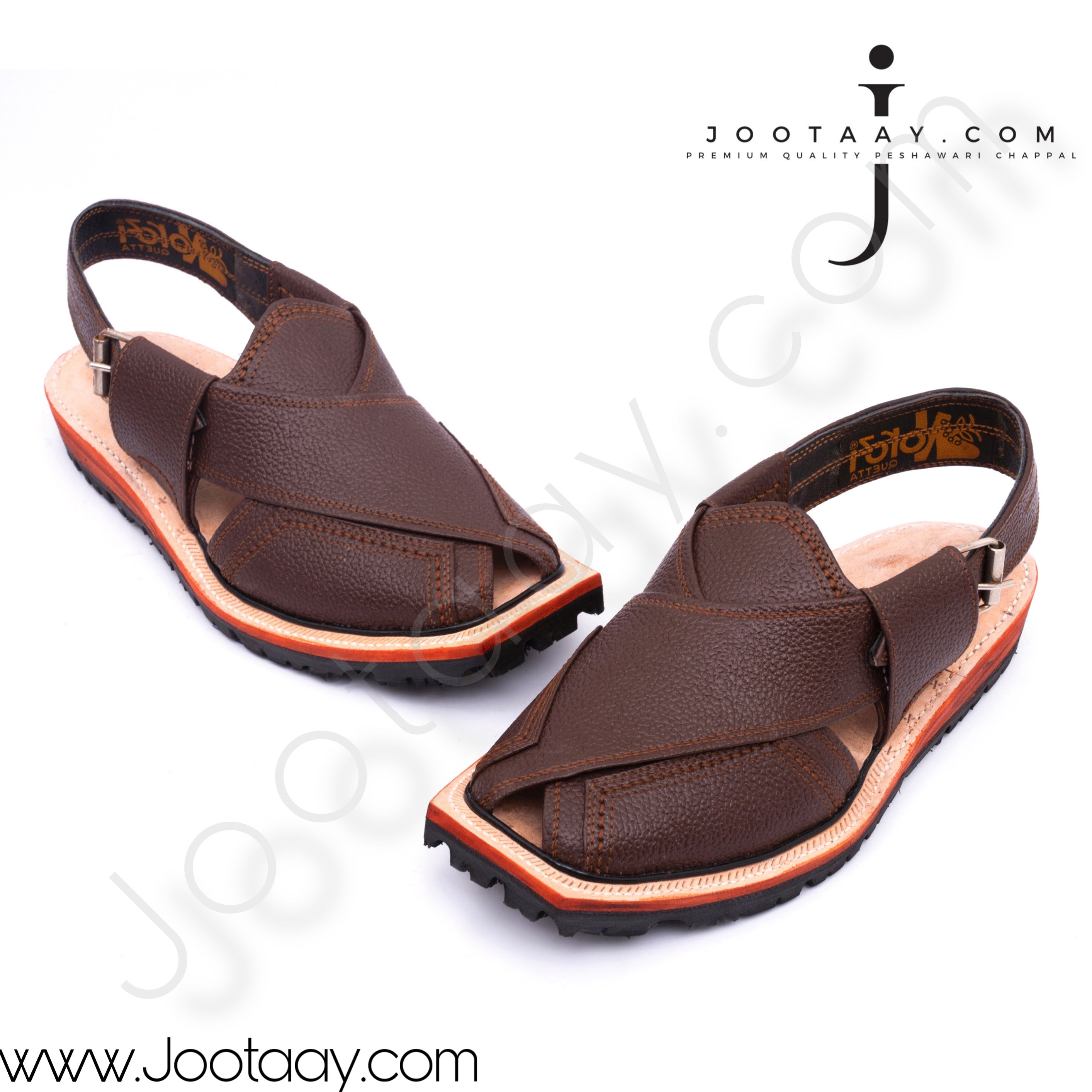 Jootaay® Double Sole Saadat Brown Danedar Norozi