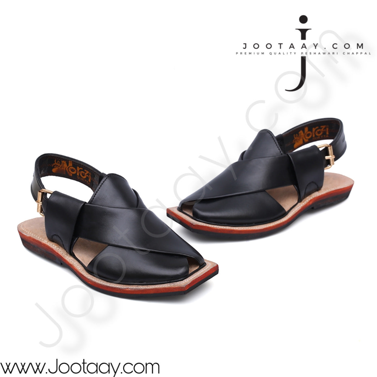 Jootaay® Single Sole Plain Black Norozi