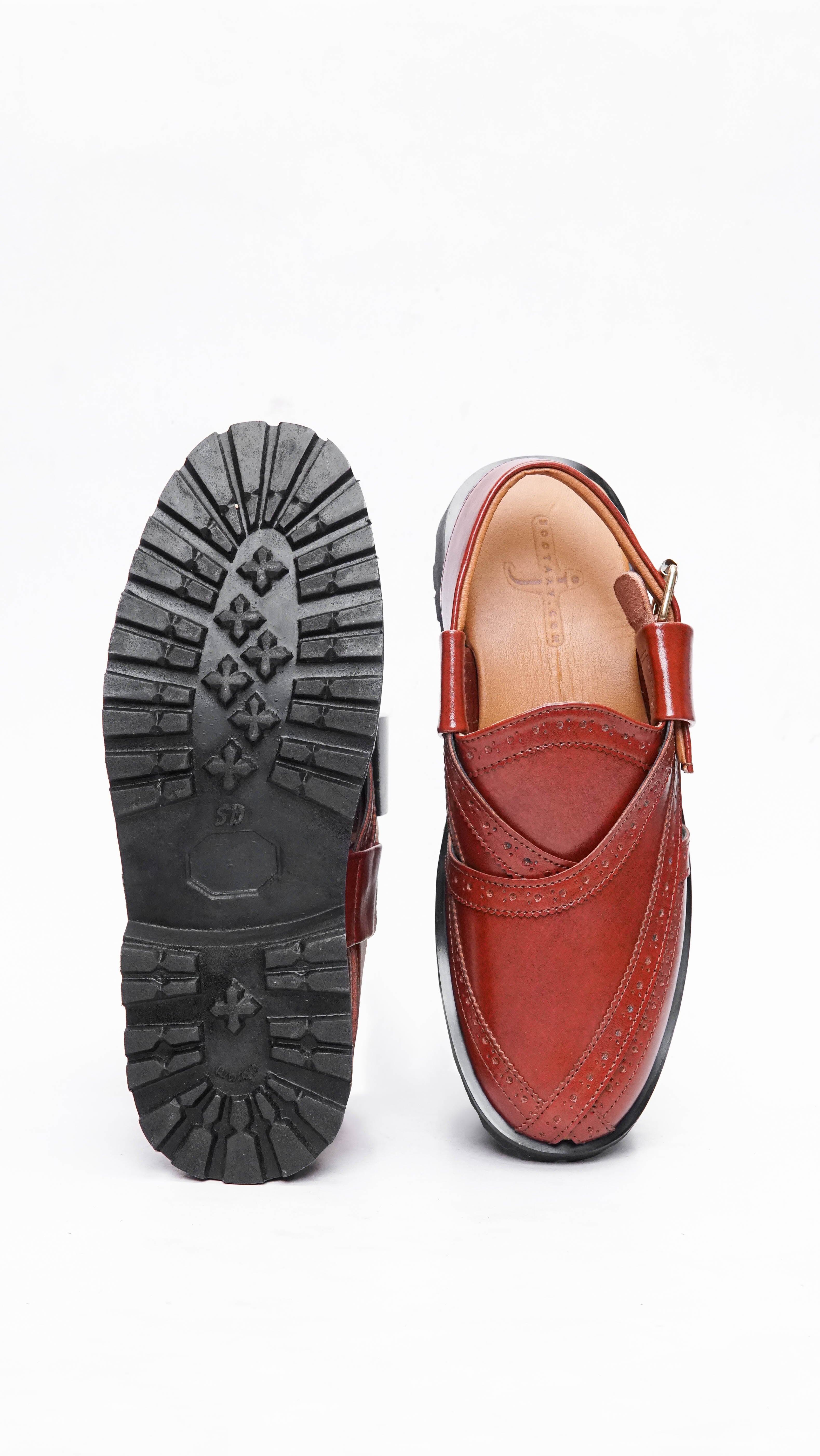 Burgundy Punched Formal Peshawari