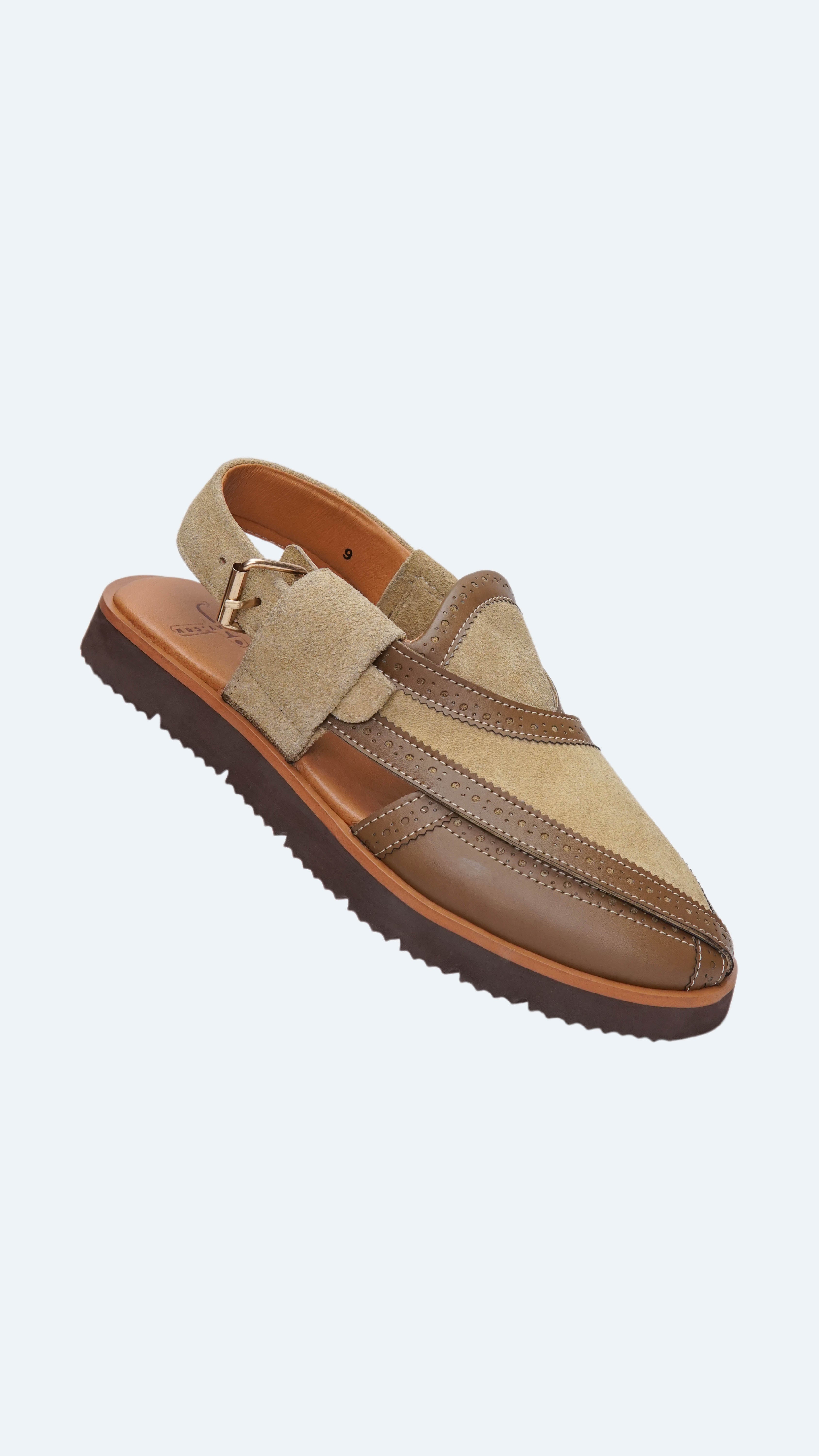 Suede Camel Formal Peshawari