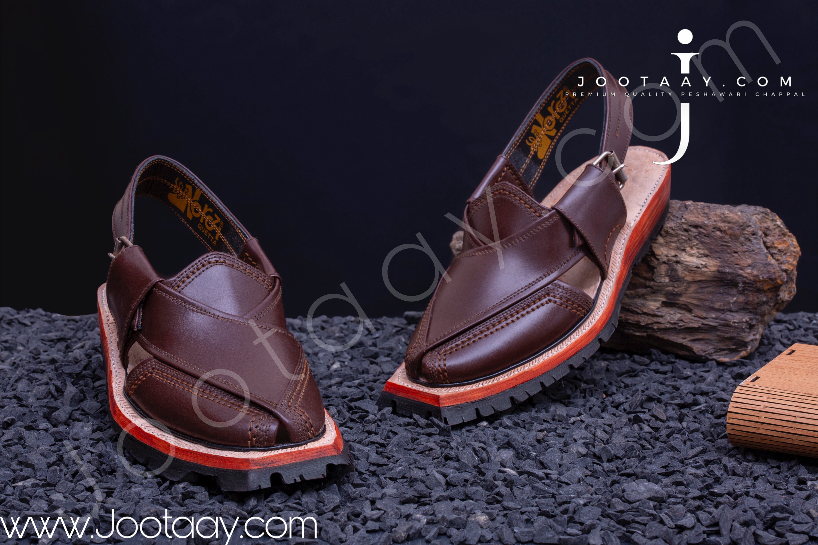 Jootaay®  Double Wide Sole Dark Brown Norozi