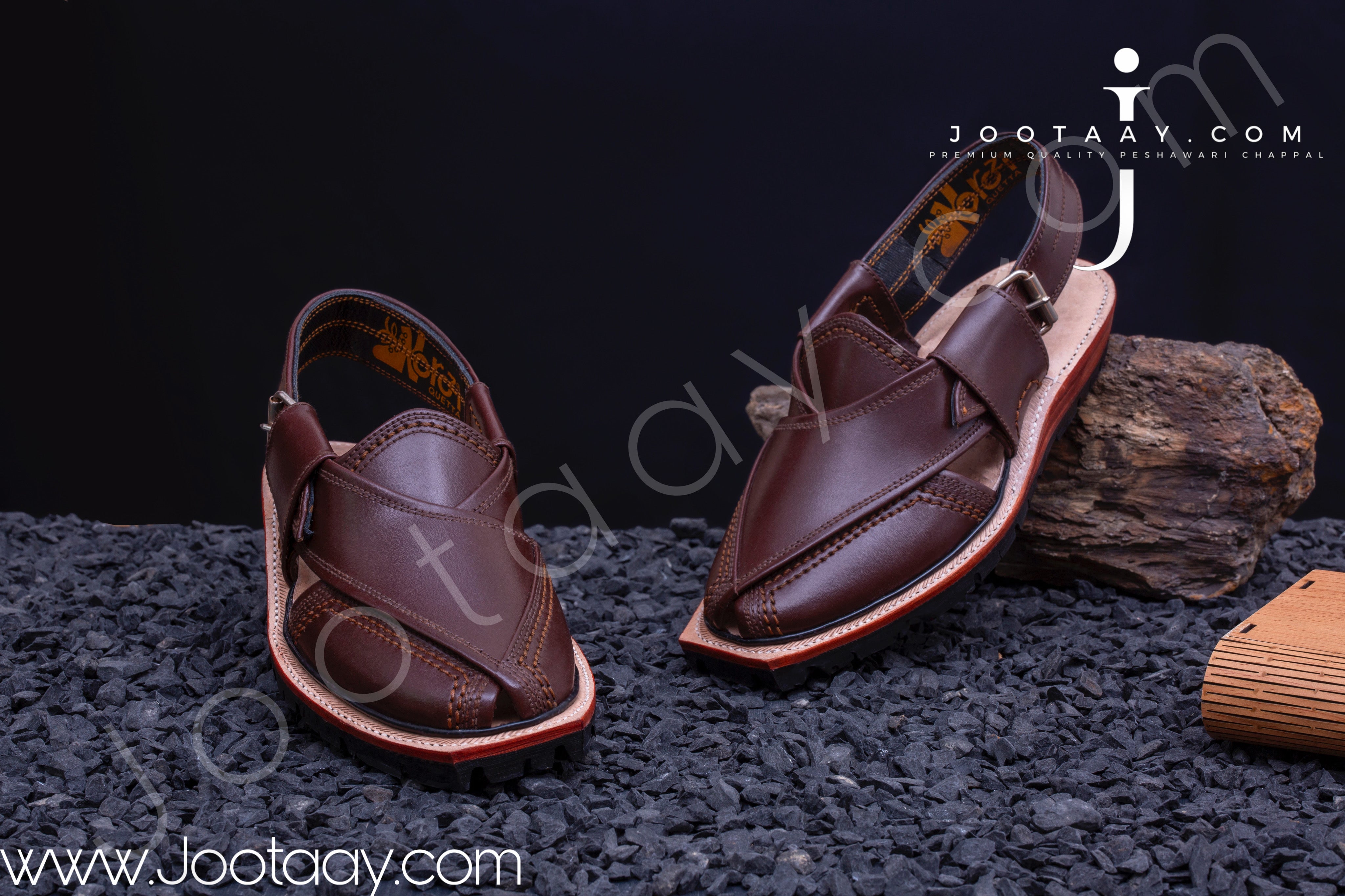 Jootaay® Double Sole Dark Brown Norozi