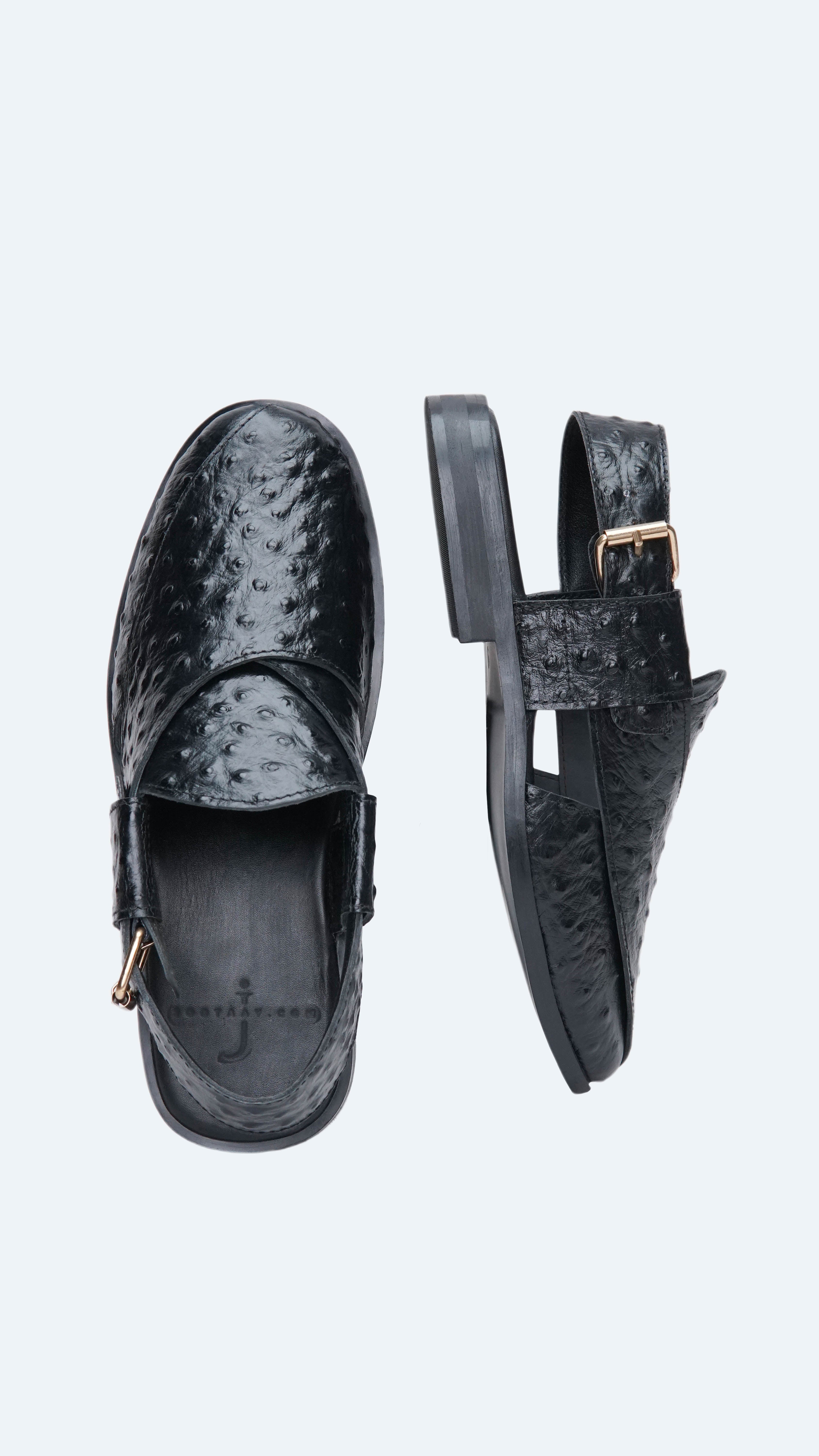 Ostrich Black Formal Peshawari