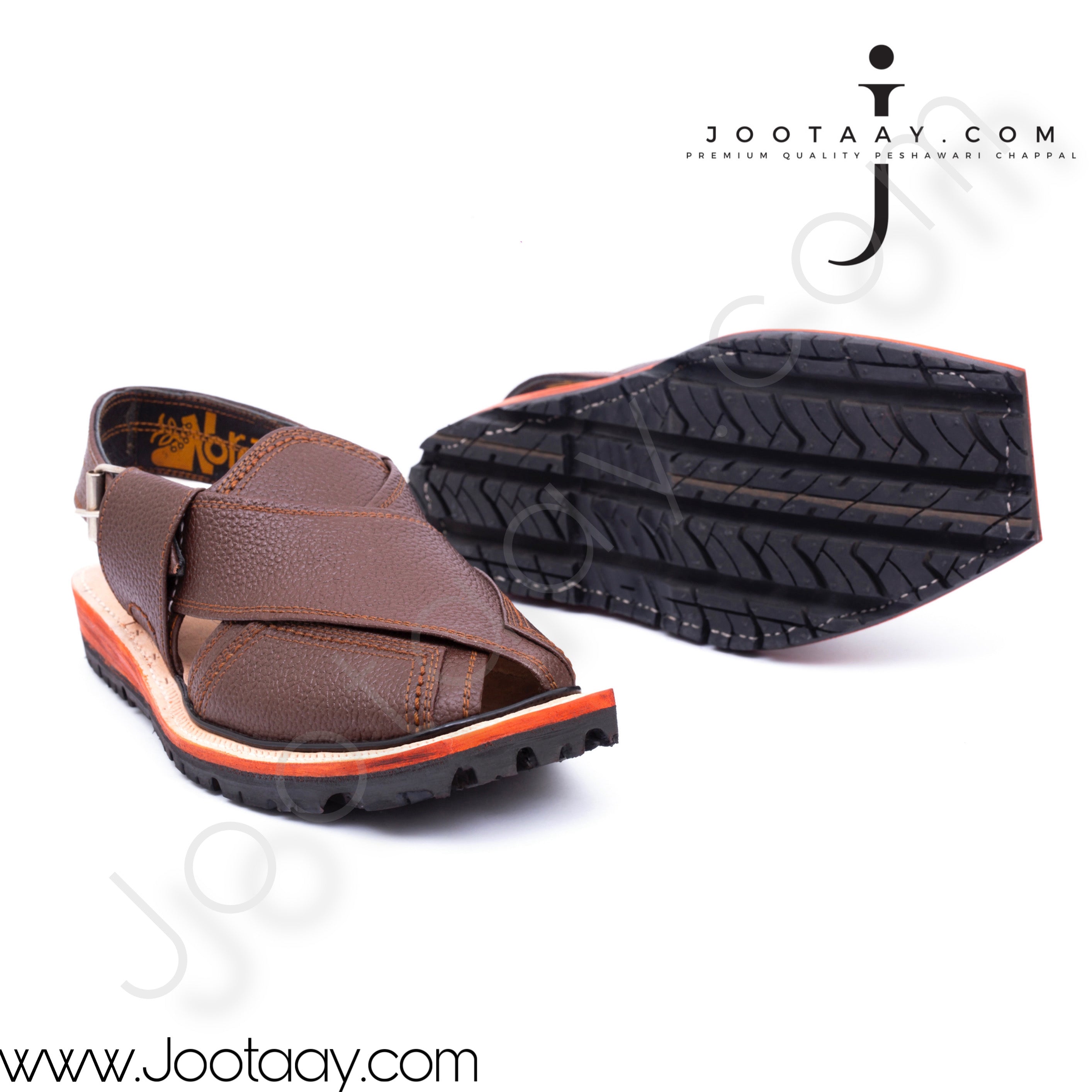 Jootaay® Double Sole Saadat Brown Danedar Norozi