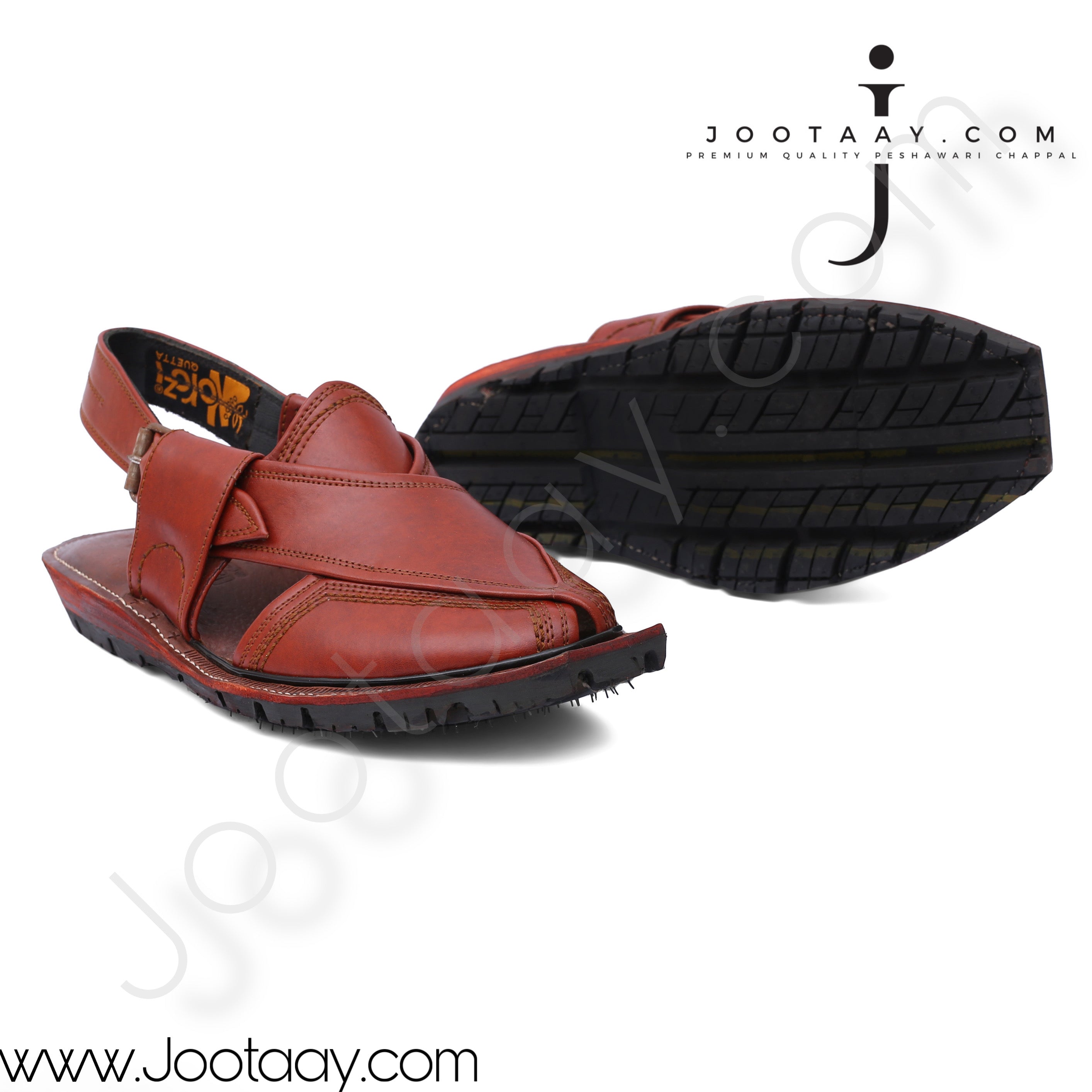 Jootaay® Double Sole Premium All Brown Norozi