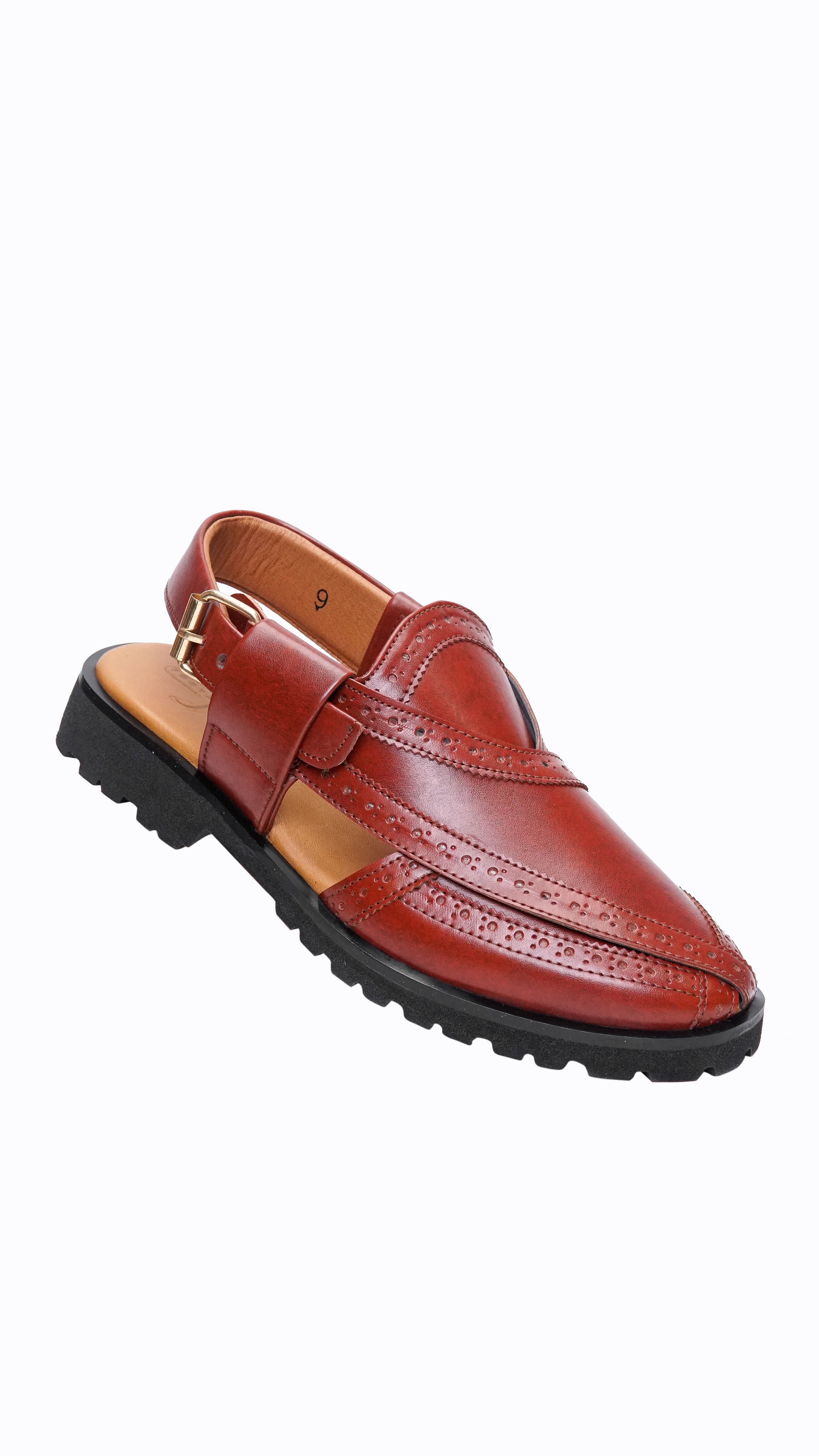 Burgundy Punched Formal Peshawari