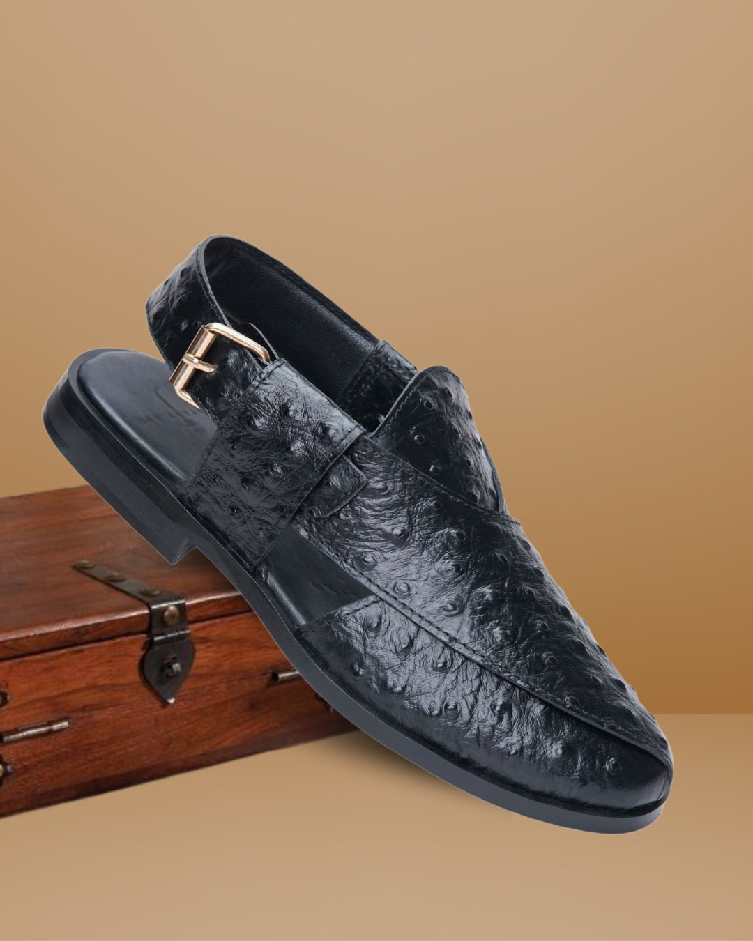 Ostrich Black Formal Peshawari